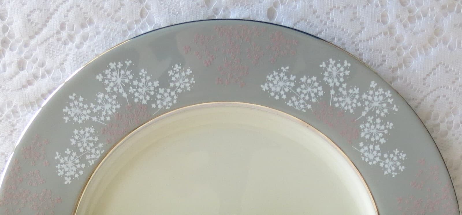 CASTLETON LACE CHINA 5-PIECE PLACE SETTING -5 REMAIN- PRICE REDUCED - EXCELLENT! 4