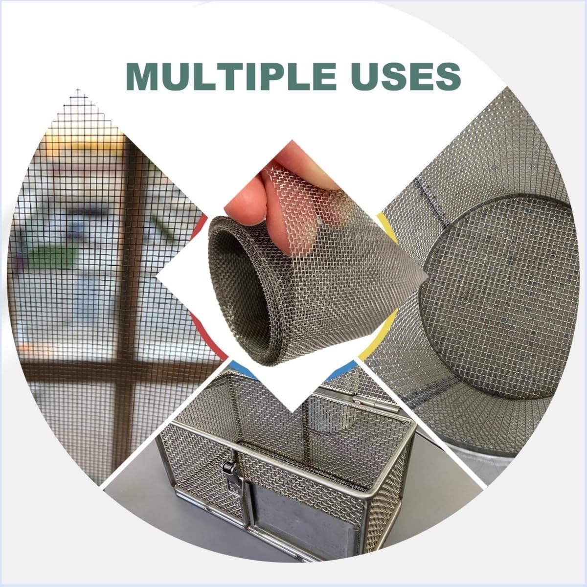 304 Stainless Steel Wire Mesh Screen 15.7 X 59 Inches  1Mm Hole 20 Mesh  No Rust 5