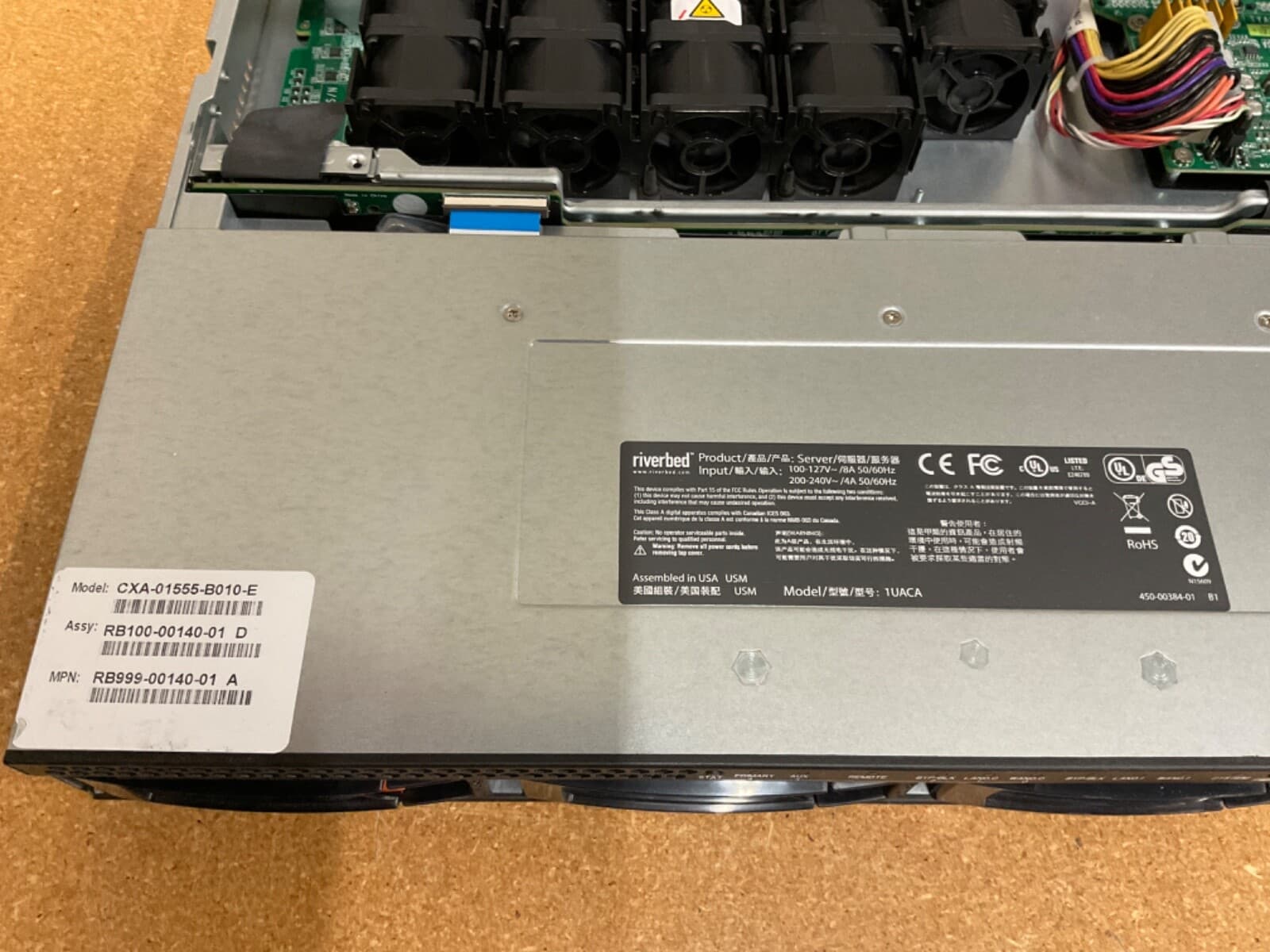 Riverbed CXA-01555-B010-E Model 1UACA Security Appliance No Hard Drives 3