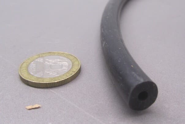 Latex Rubber Tubing Shore A35 Black 3/8" OD x 1/8" ID x 1/8" Wall x 10' Length 3