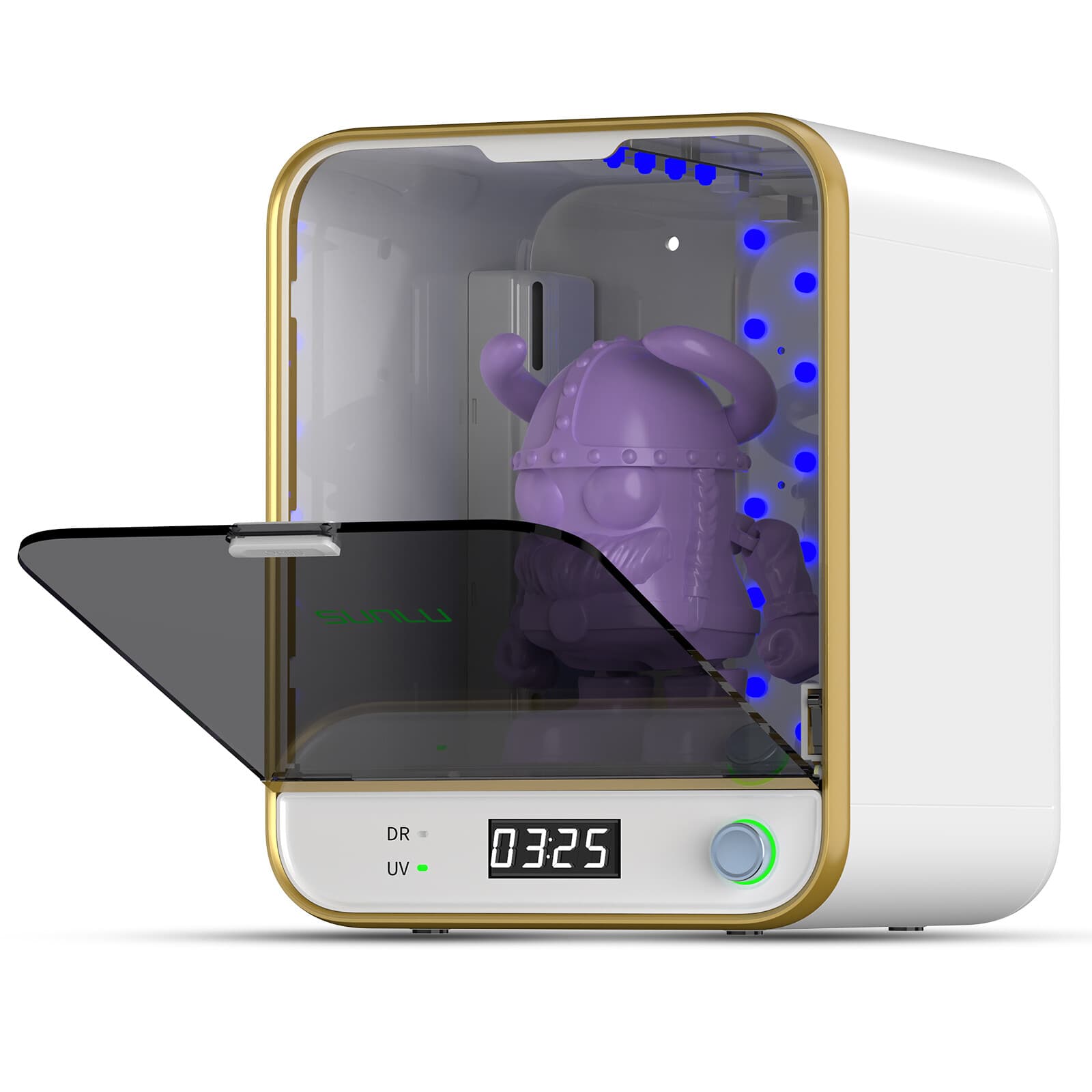 SUNLU Resin UV Curing Box II,42W Power,Removable Turntable,360° Curing,White