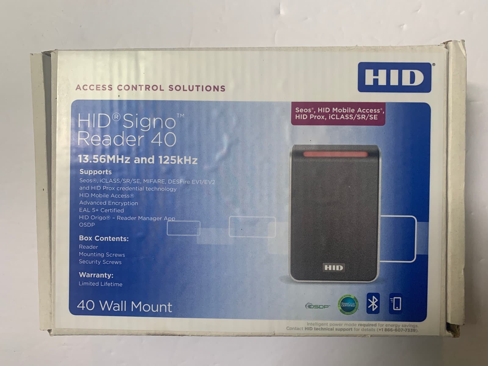 New HID Signo 40TKS-00-000000 Mobile Ready Access Card Reader -Terminal 2
