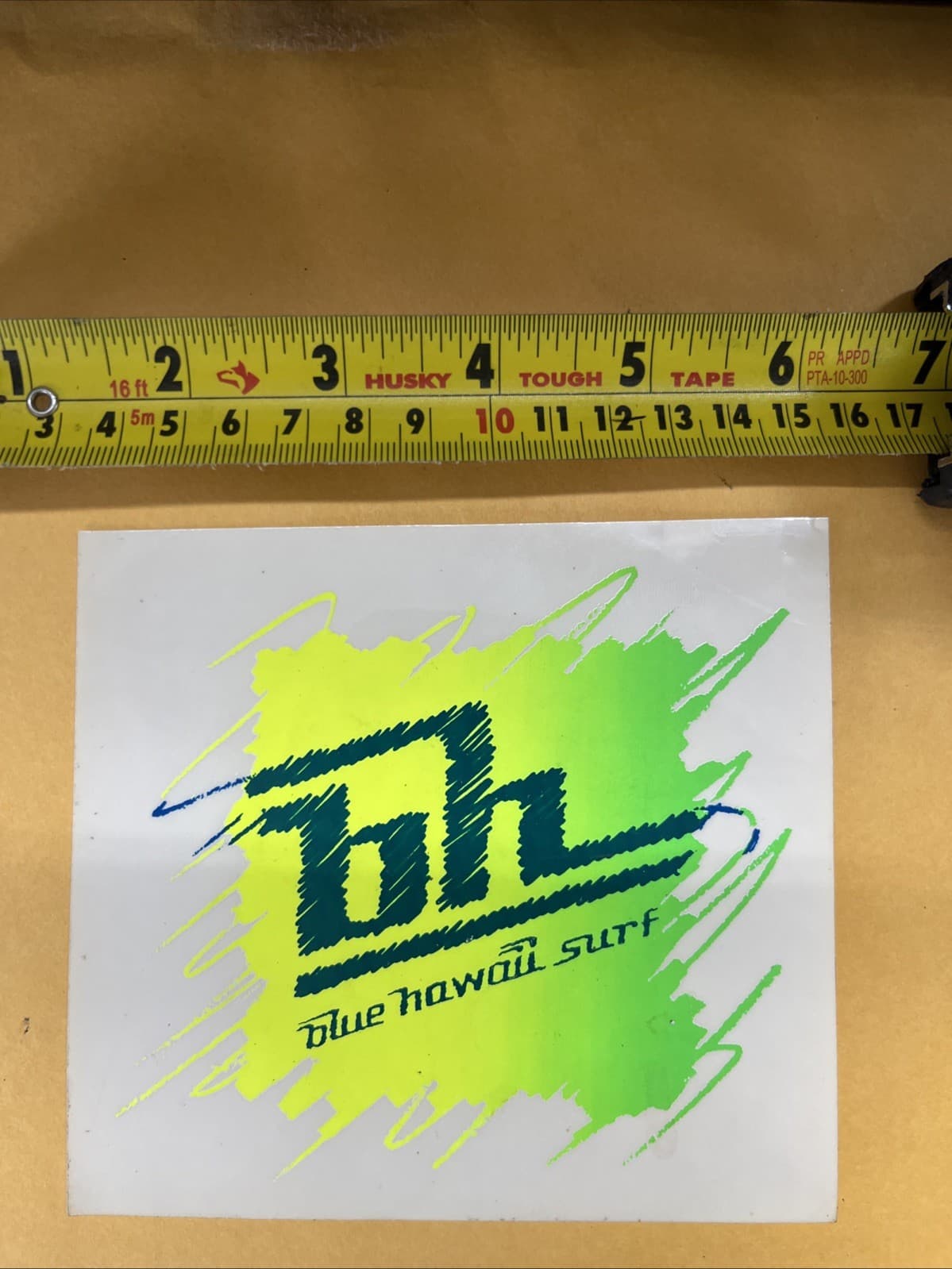 80’s Vintage Blue Hawaii bh Blue Hawaii Surf Neon Yellow Green Sticker  2