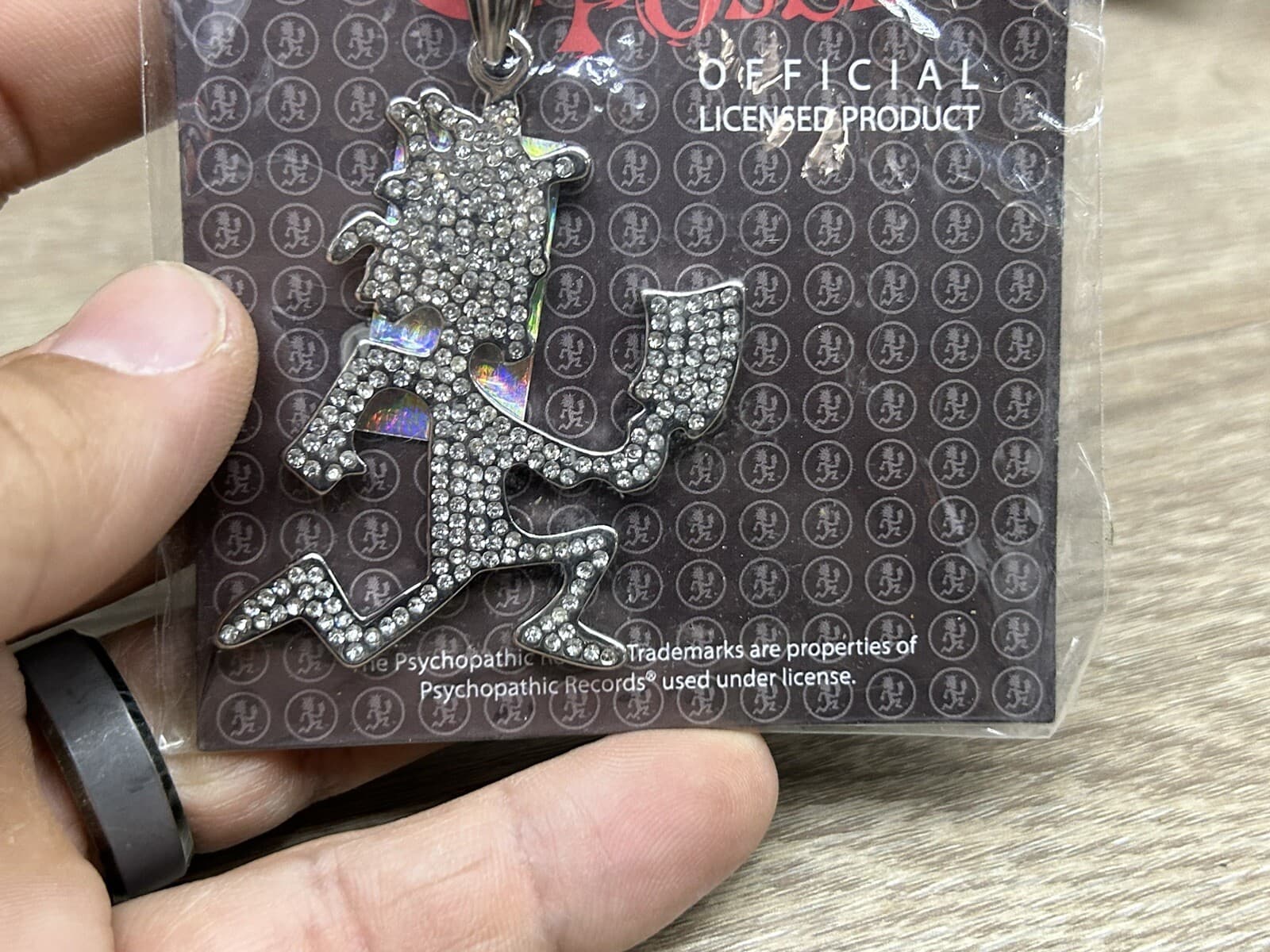 Official Licensed Juggalo Hatchetman Rhinestone Iced Necklace New 5