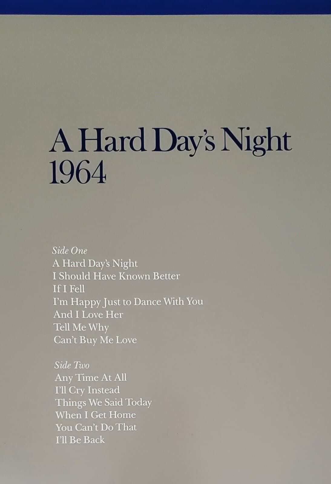 THE BEATLES - A Hard Day's Night - 1987 ART PRINT POSTER - Apple Corps. 24 X 36" 3