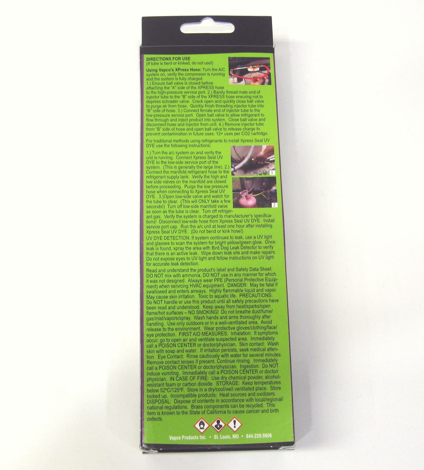 Vapco HVAC XPress Refrigerant Sealant w/ UV Dye 1.5 to 5 Ton XPS-5T-SD 2