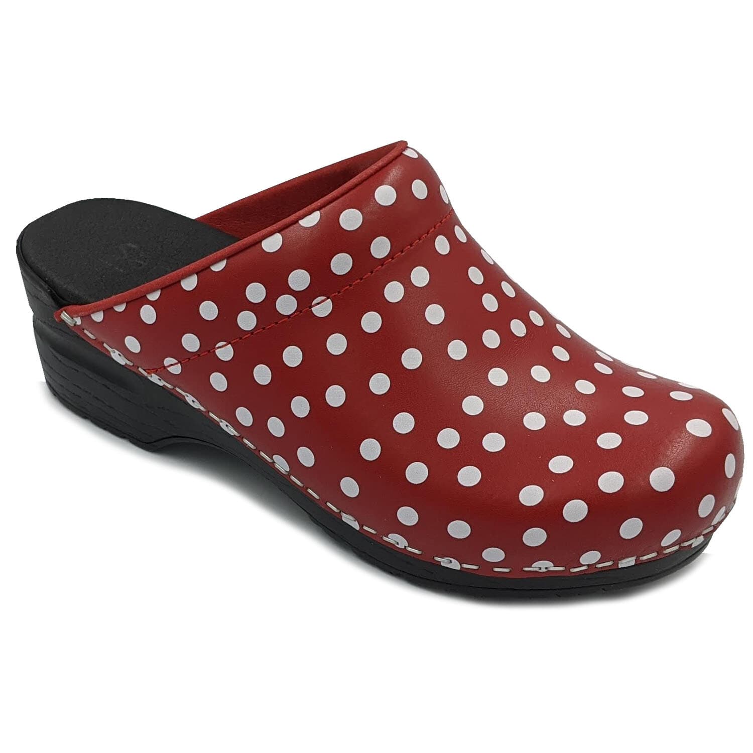 Sanita 'Fenja Spotty' Flexible Clogs in Red (Art:457048) 2