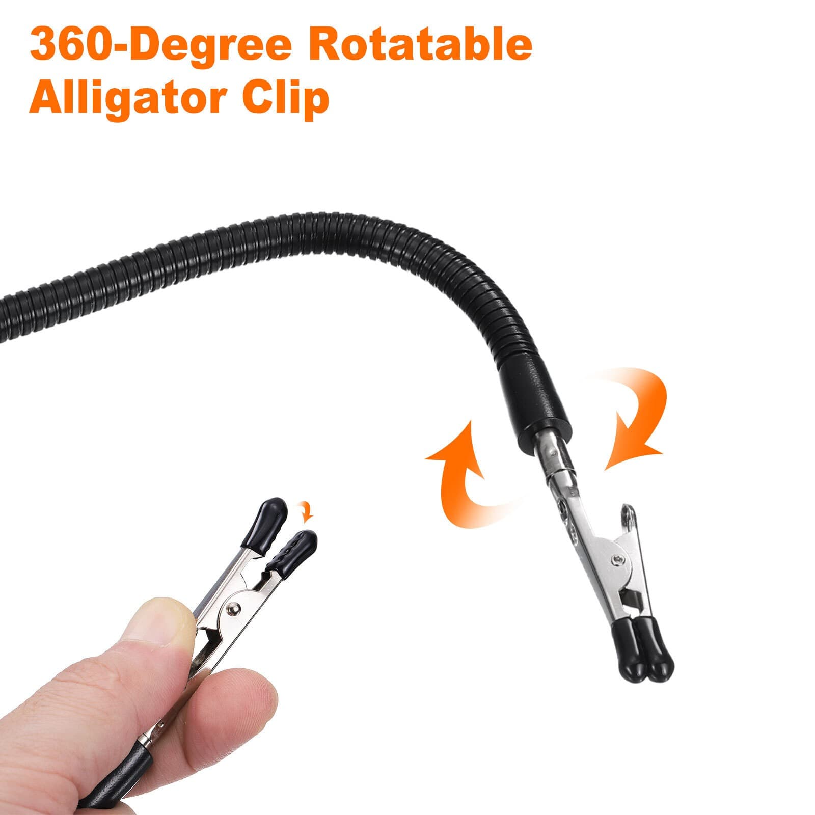 2 Helping Hands 11" Magnetic Base Third Hand Tools with Alligator Clips in Black 3