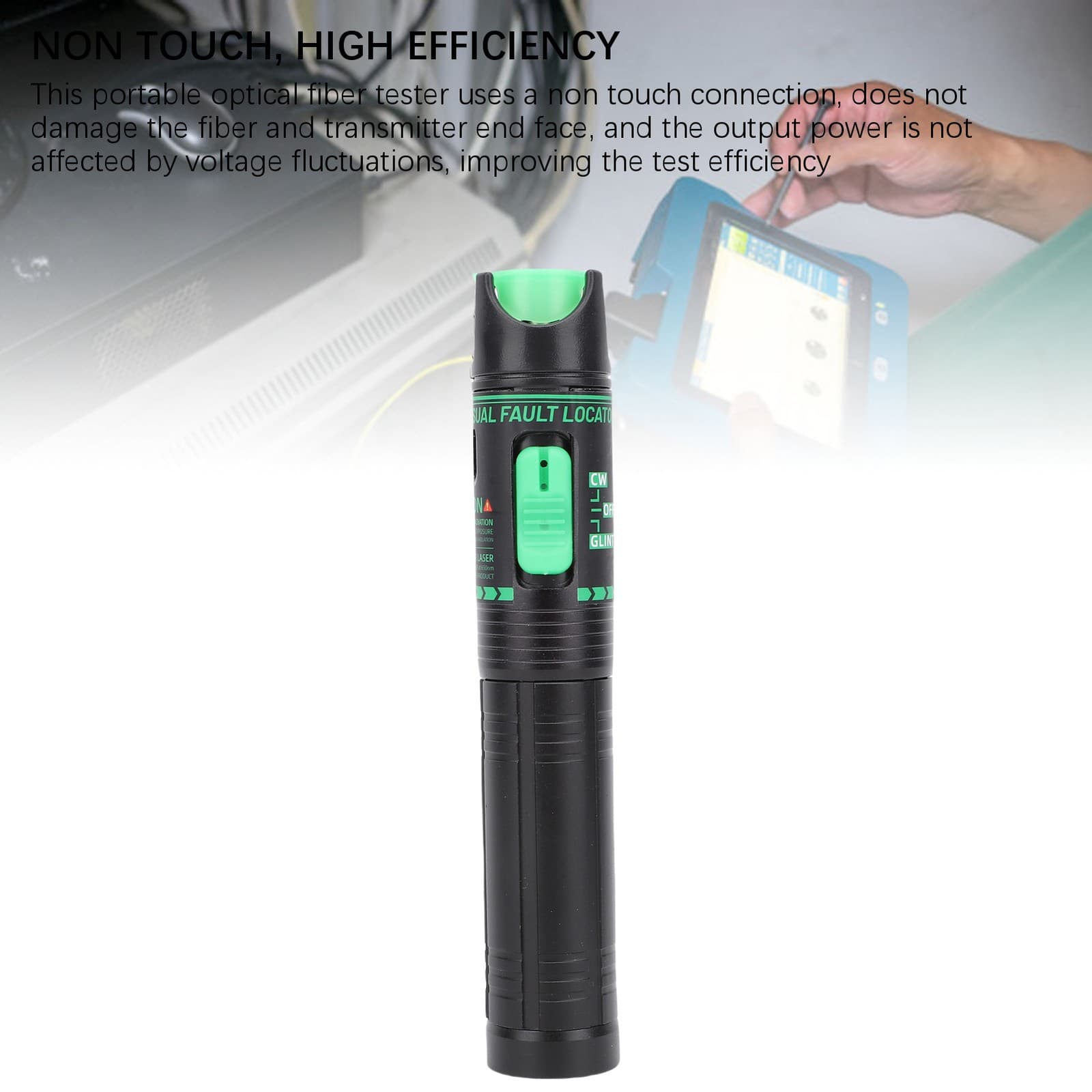 Visual Fault Locator Pen 30KM VFL Non Touch Portable Fiber Optic Cable Tester 2