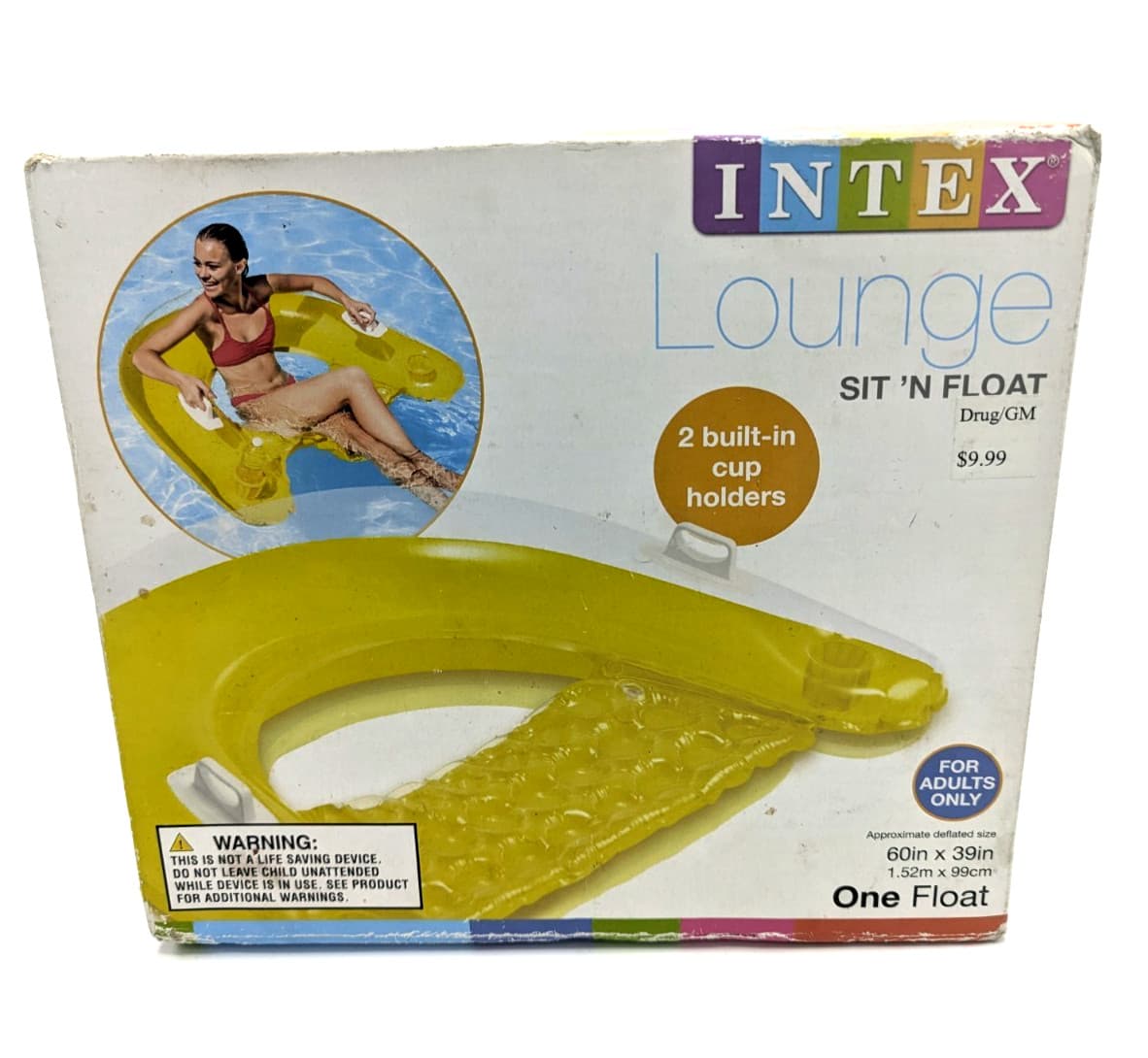 Intex Sit ‘N Float Lounge Float Inflatable Lounge Sit’ N Float Pool Float - New