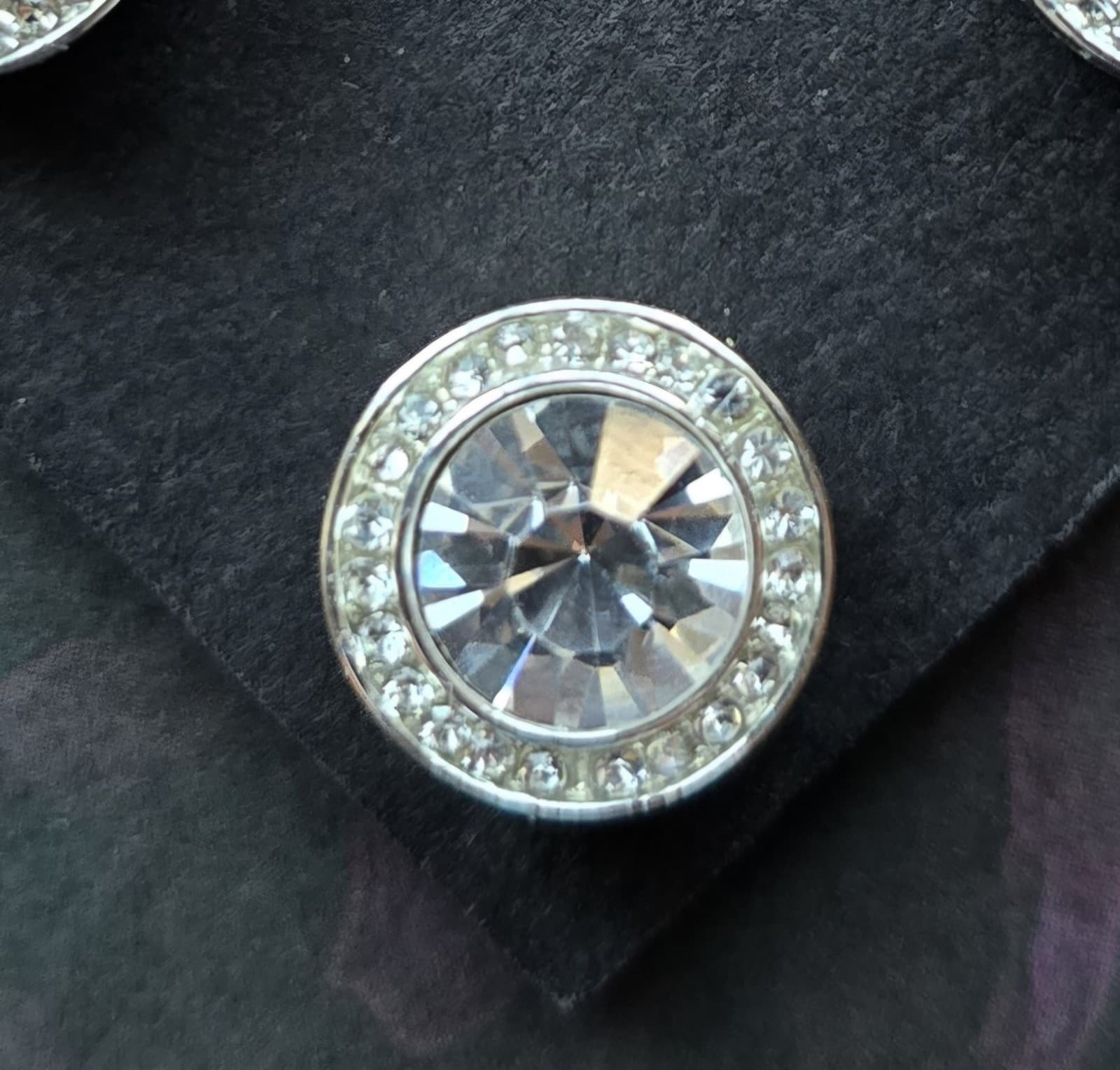 4 Clear Crystal Magnetic Competition Pins. Horse Show magnet.  Clothing magnets. 2