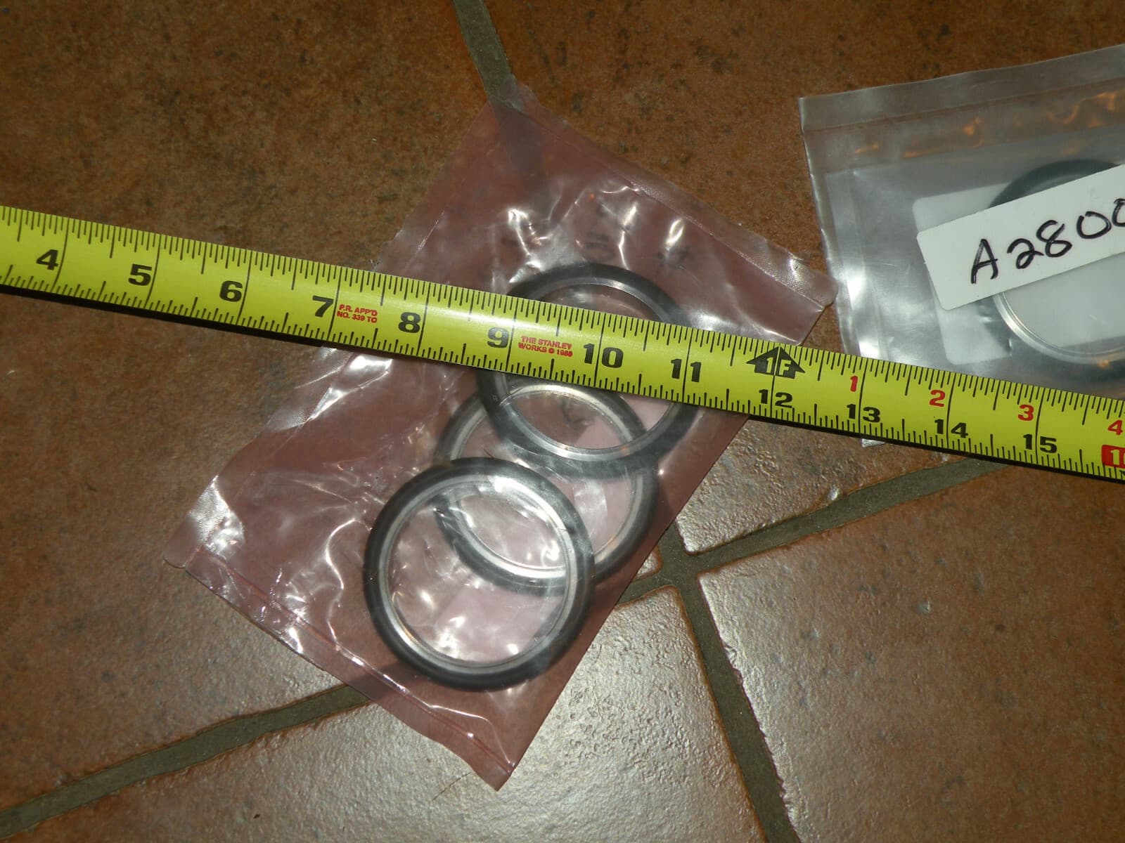 (4) AMAT 3700-01088 Seal Center Ring Assembly NW50 Viton O-ring 4