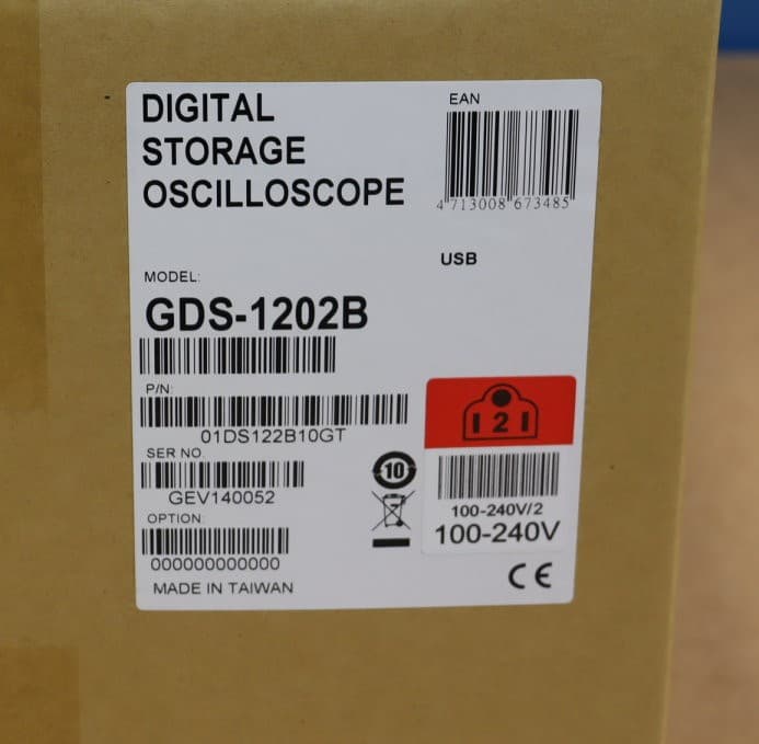 GW Instek GDS-1202B Digital Storage Oscilloscope 200MHz, 2-Channel, NEW IN BOX 5