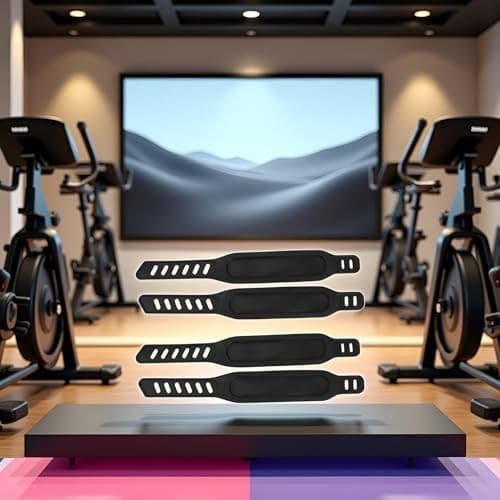 2 Pairs Exercise Bike Pedal Straps,Adjustable Gym Bicycle Straps Accessories  5