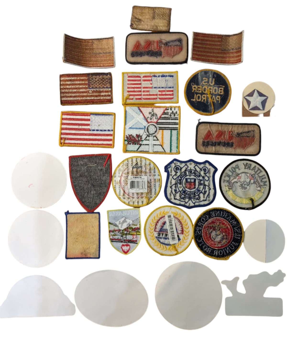 Lot 26 PATCHES Stickers Travel USA States Military Flag International Souvenirs 2
