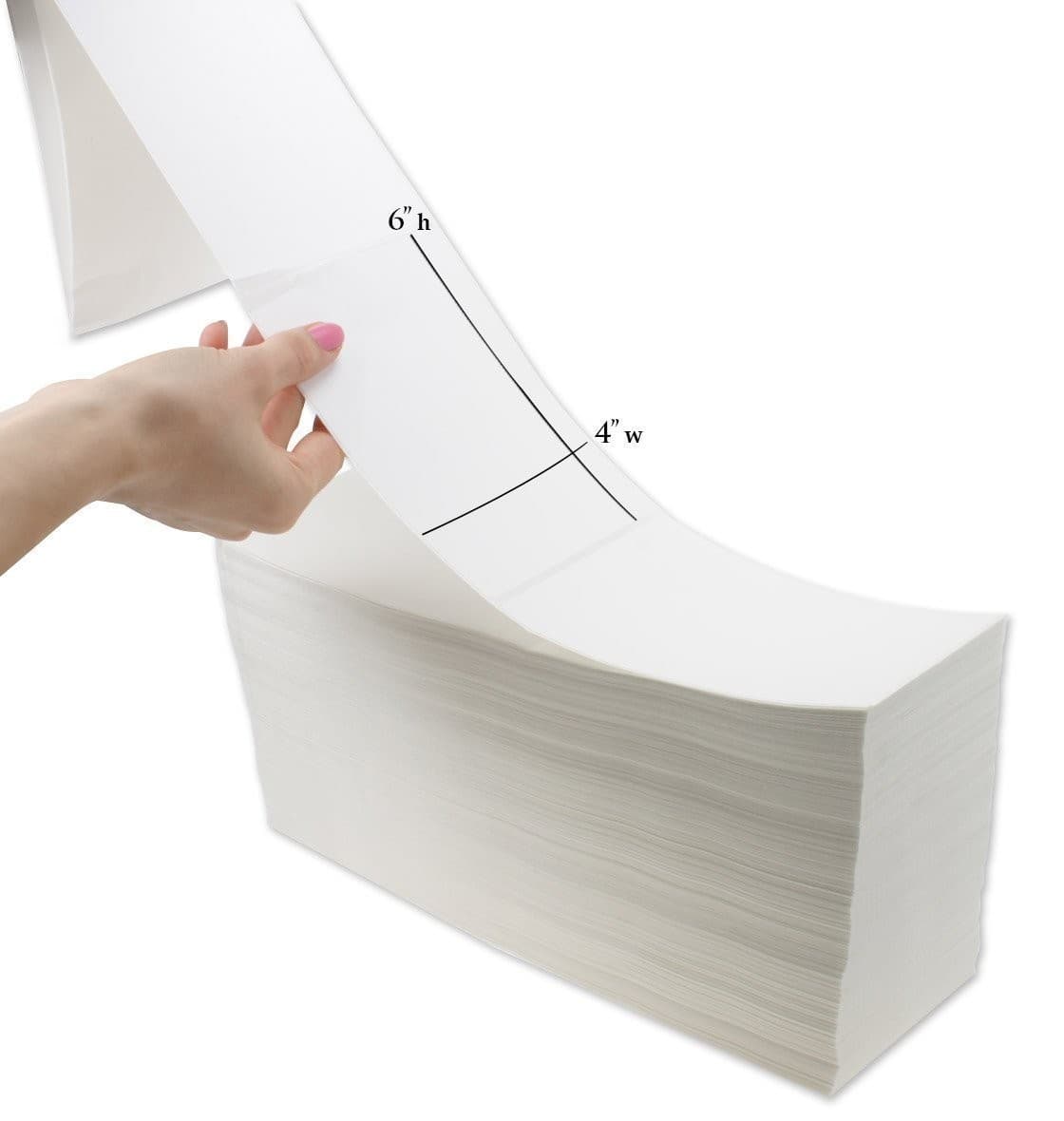 4000-20000 4x6 Fanfold Direct Thermal Shipping Labels Perforated Label For Zebra 2