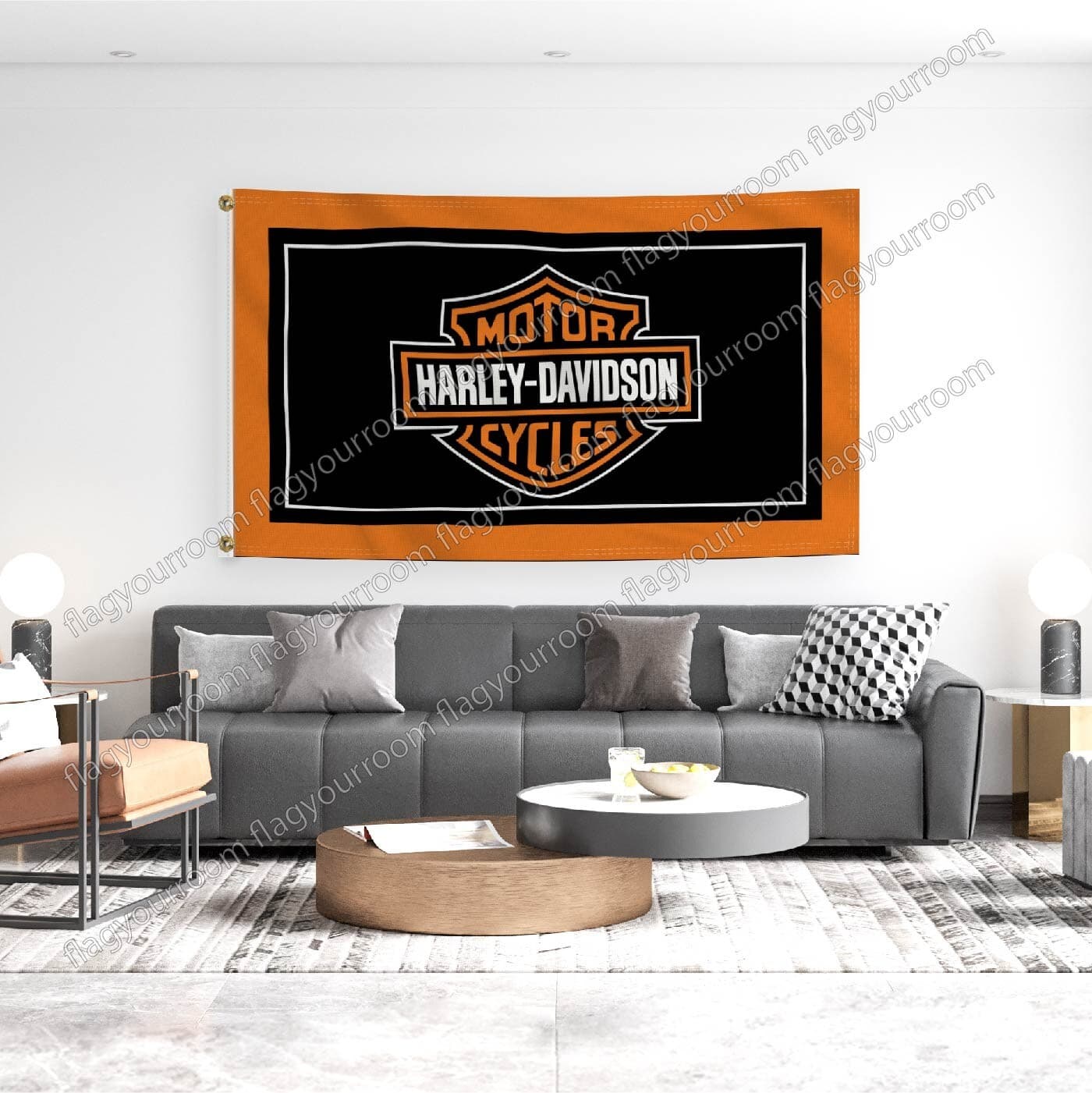 Harley Davidson Flag 3x5 ft HD Banner Logo Garage Wall Sign FREE Shipping 2