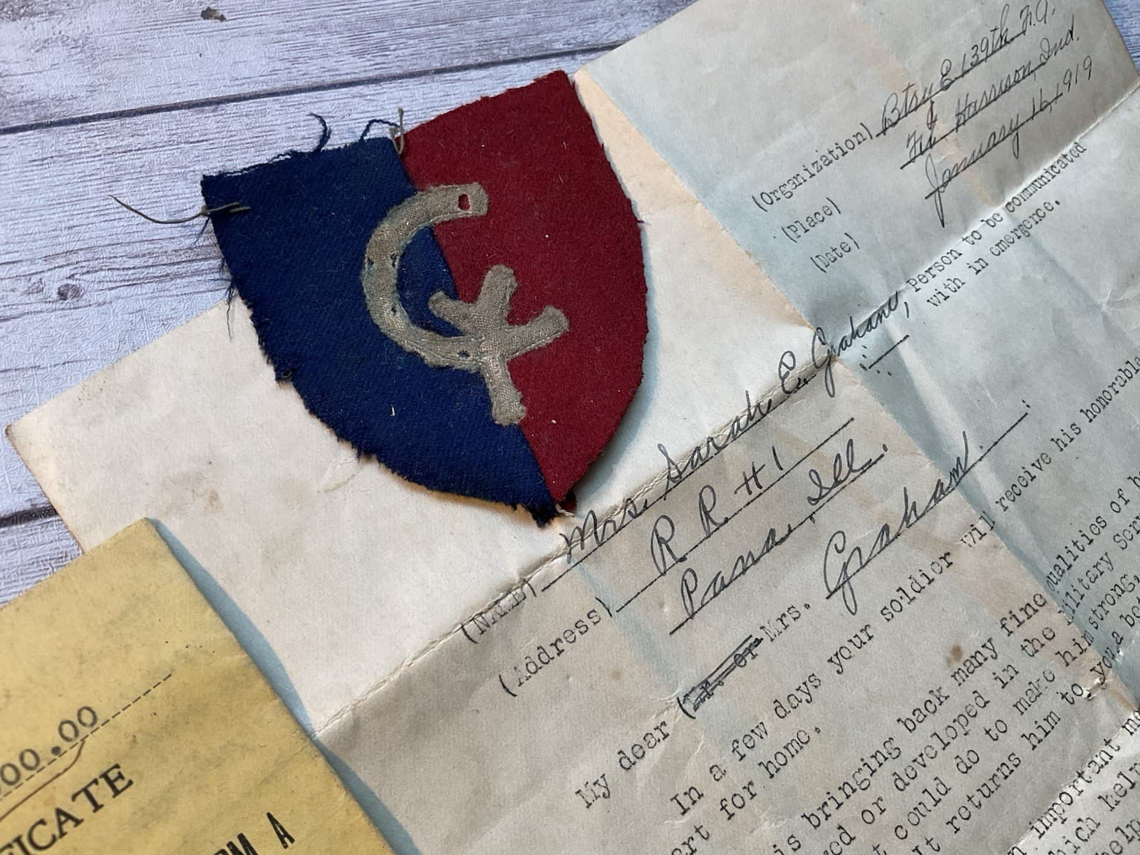 ORIGINAL WWI US AEF DOUGHBOY LOT 139th FIELD ARTILLERY 38TH DIVISION 4