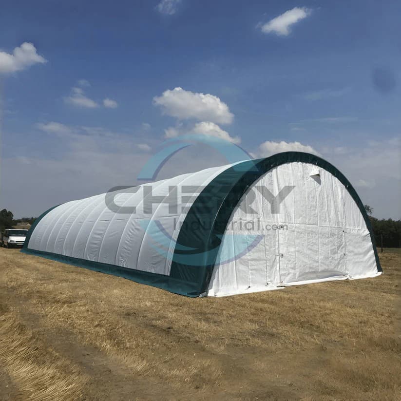 W30'xL85'xH15' ingle Truss Arch Storage Shelter 11OZ PE Canvas Building Shelter 6