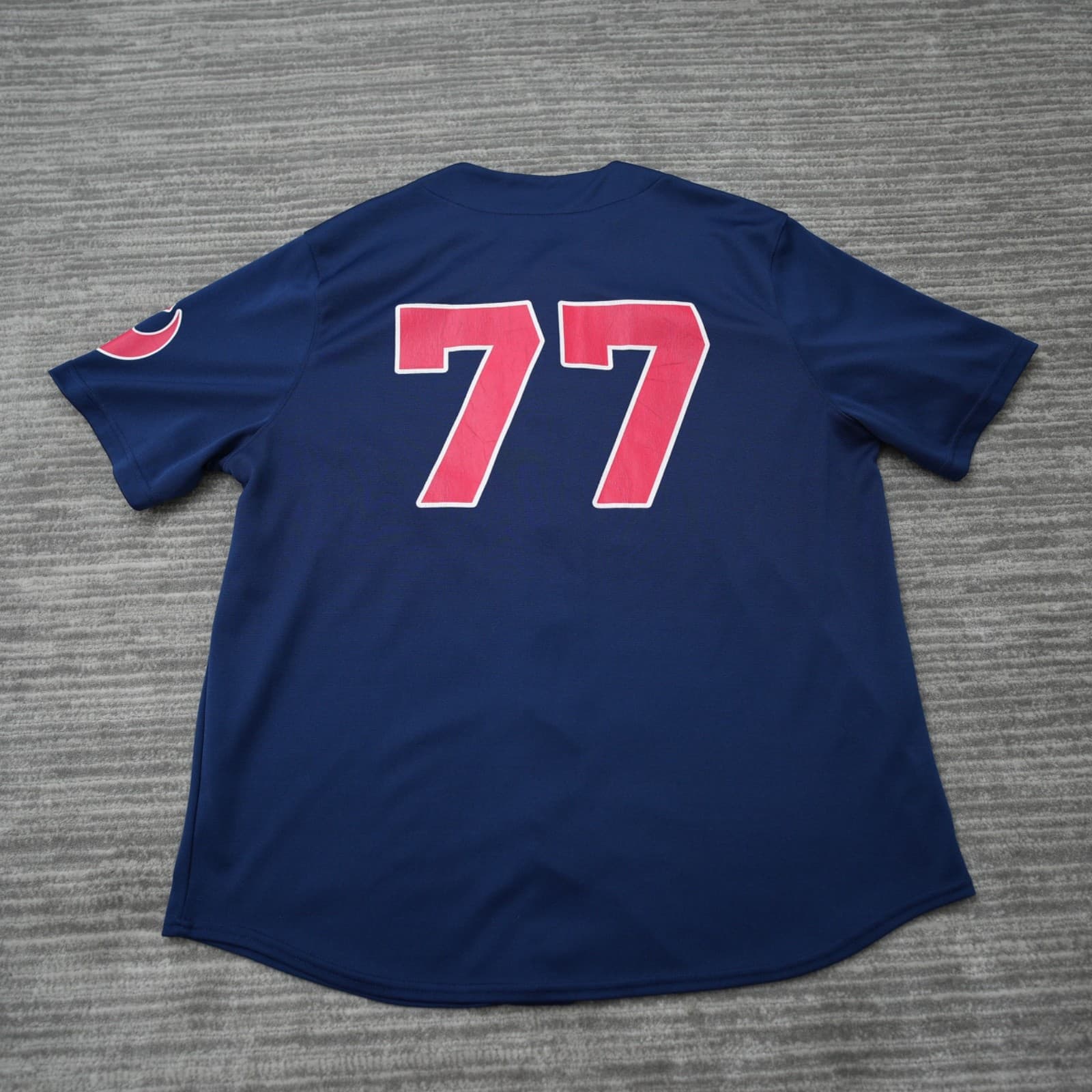 Star Wars Rebels 77 Luke Skywalker Baseball Jersey Shirt Size XL Blue Red 2