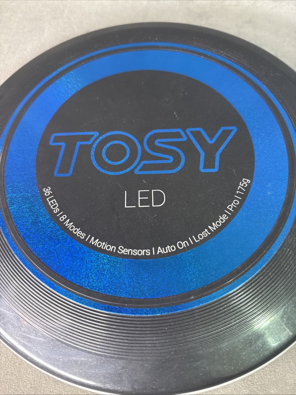 TOSY 36 LED Frisbee Pro 10.5” Light Up Flying Disc 8 Modes USB - Tested & Works! 2