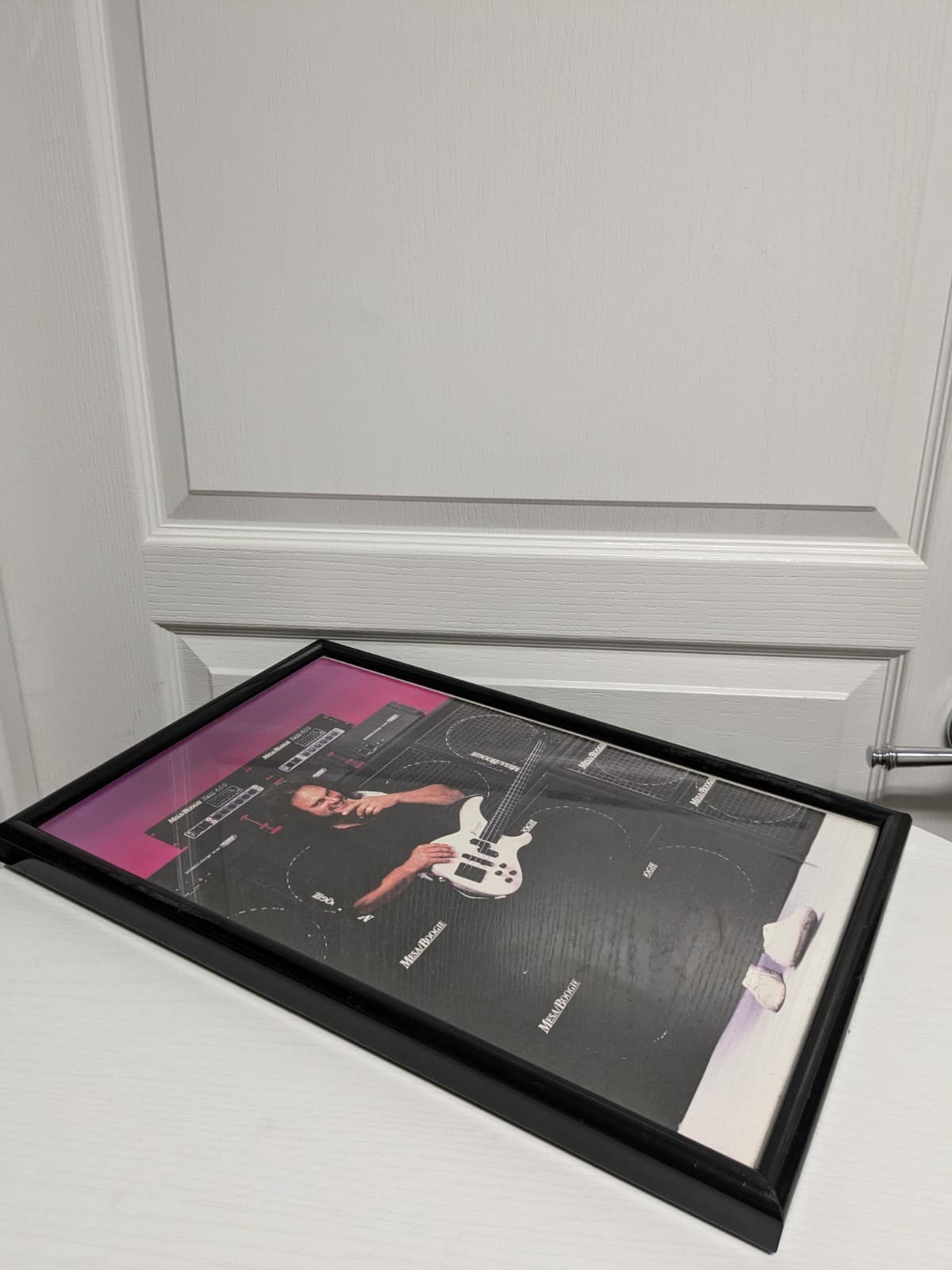 Michael Anthony Van Halen Vintage Framed Photo 1989 From Music Store 18 X 12