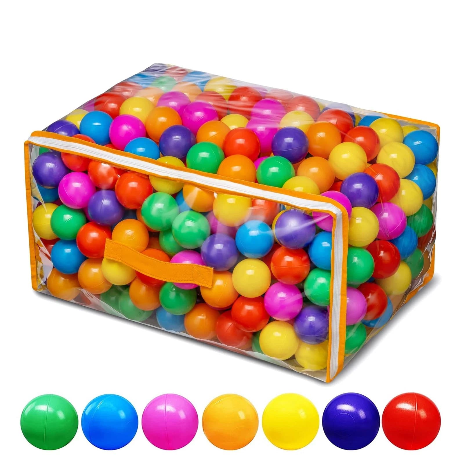 Ball Pit Balls for Baby and Phthalate Free BPA Free Crush Proof Plastic - Mul