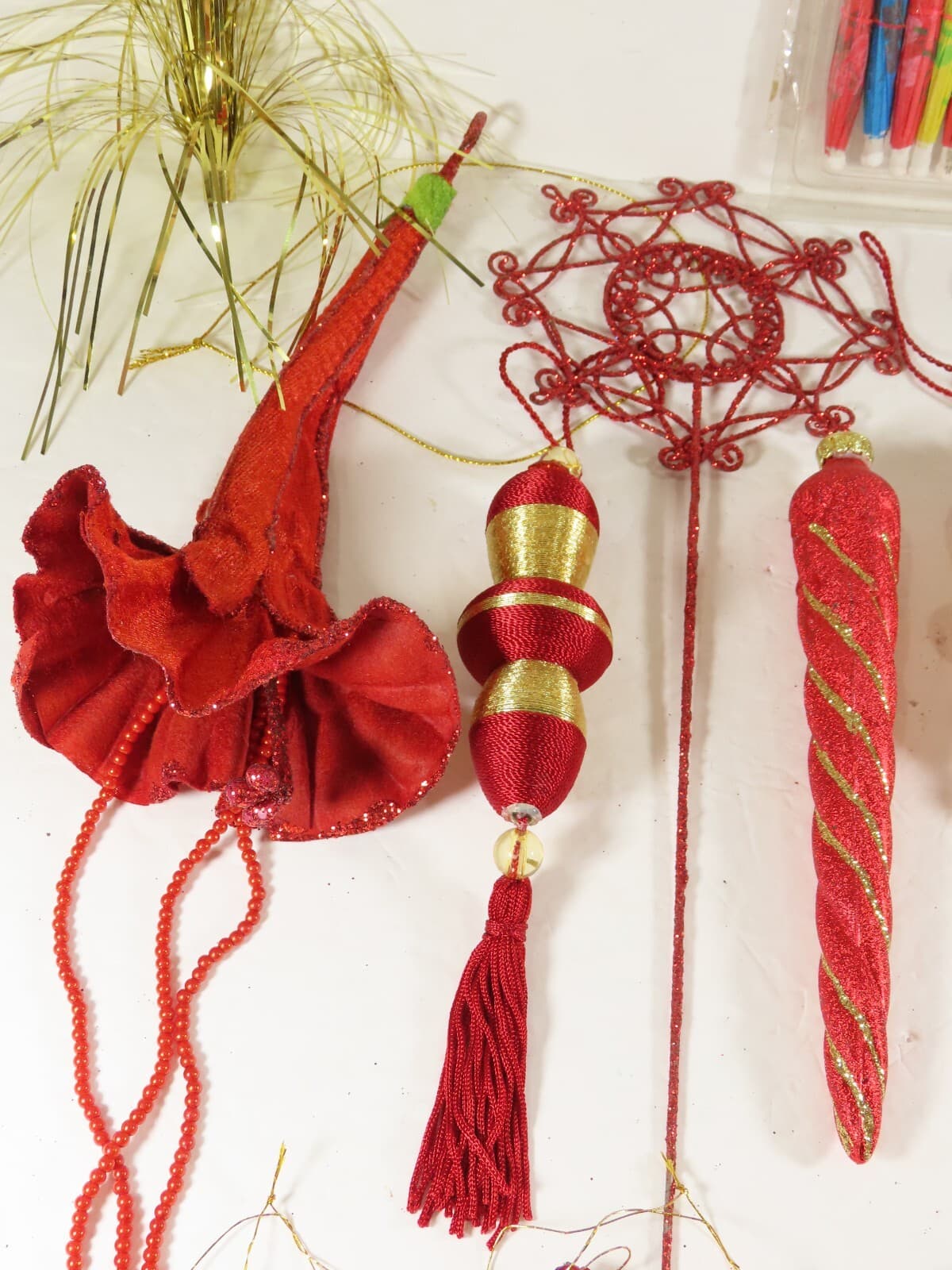 Chinese New Year Ornaments Christmas Lunar 16 Lot Mixed Vintage C5940 3