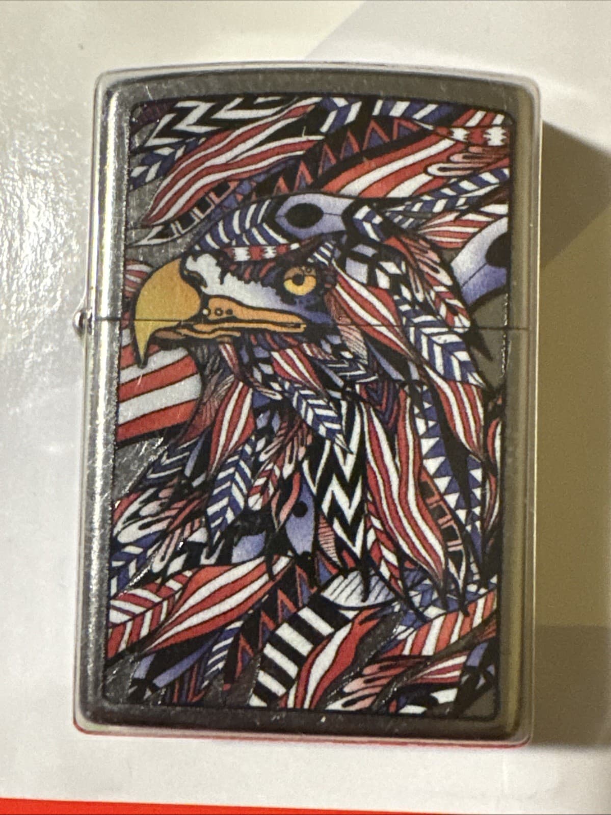 NEW Zippo Wind proof EAGLE-Flag Cigarette Lighter-Patriotic-Made In USA