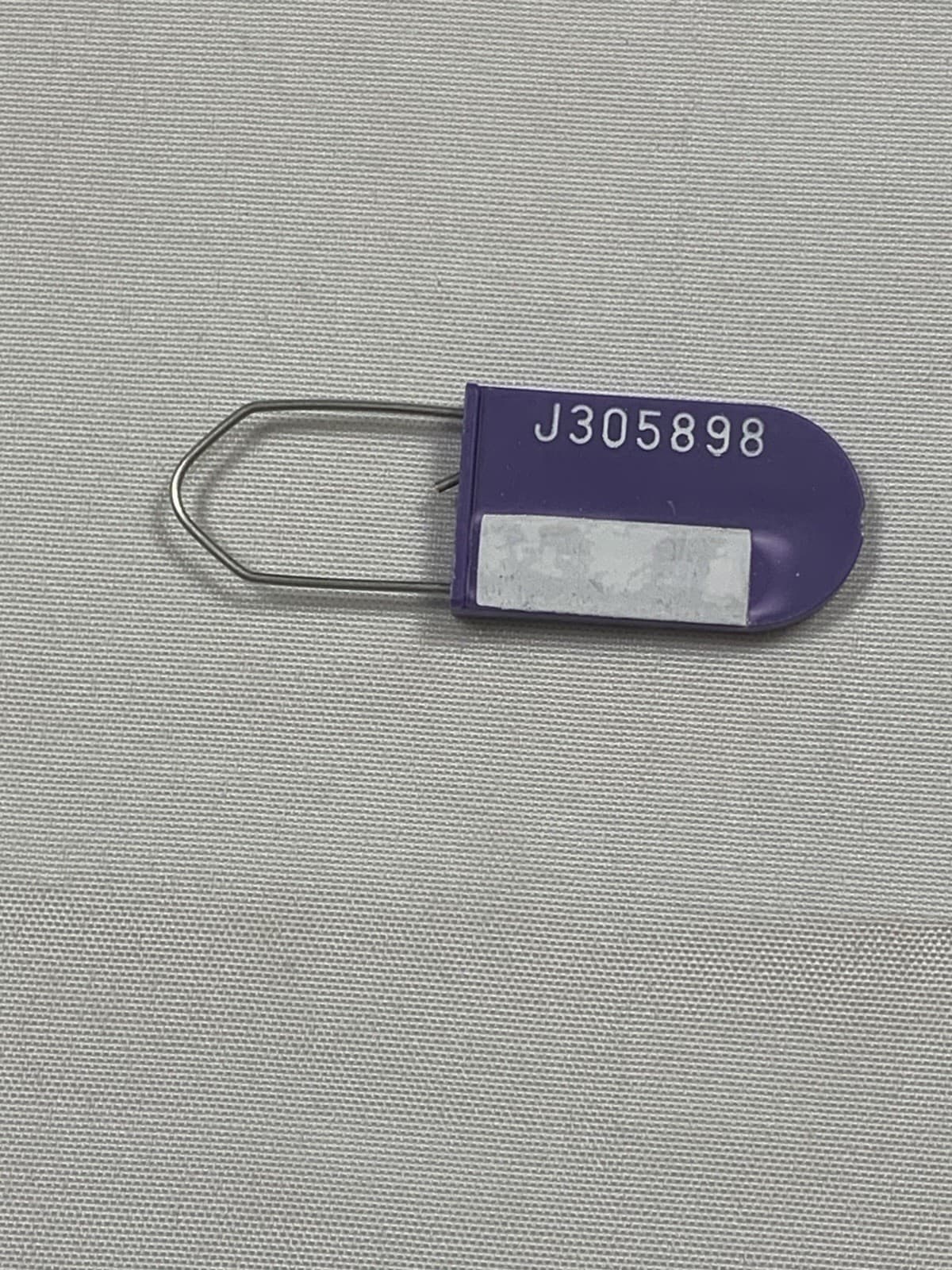 Budco Padlock Metal Wire Security Seal Hasp Tag Pk of 100 (PURPLE) W/ Panel