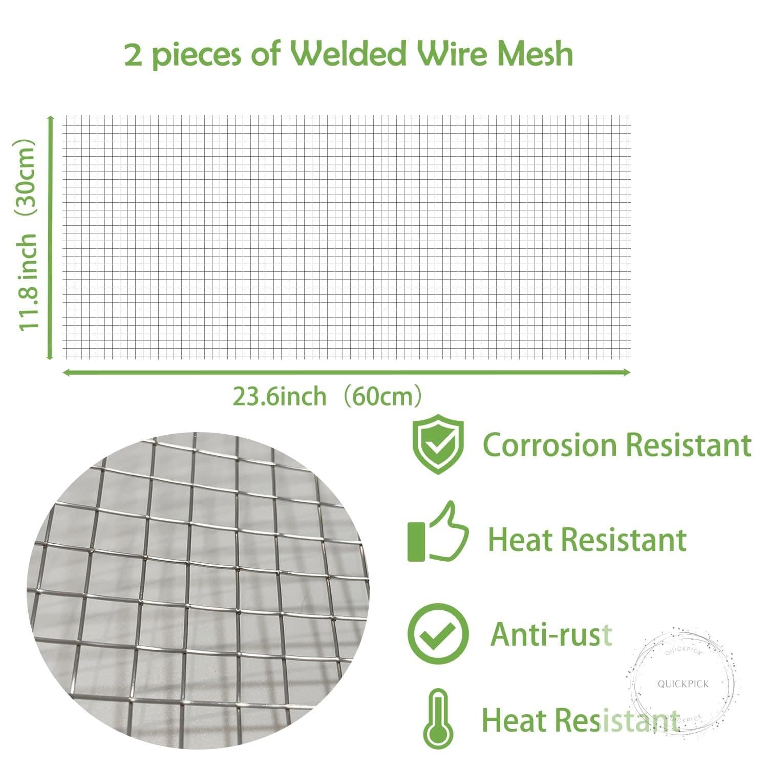 304 Stainless Steel Wire mesh, 2PACK 4 Mesh Completely Welded, Completely Welded 6