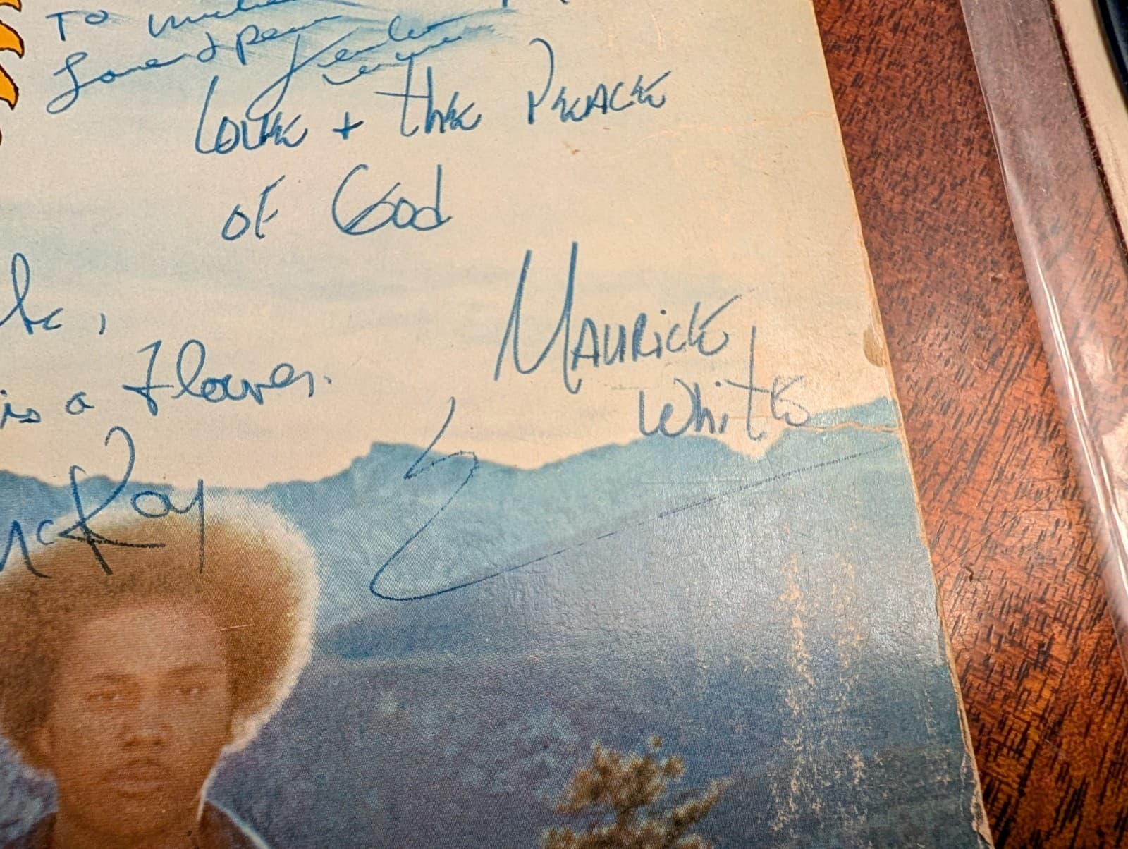 Signed Autograph Earth, Wind & Fire PROMO LP 6