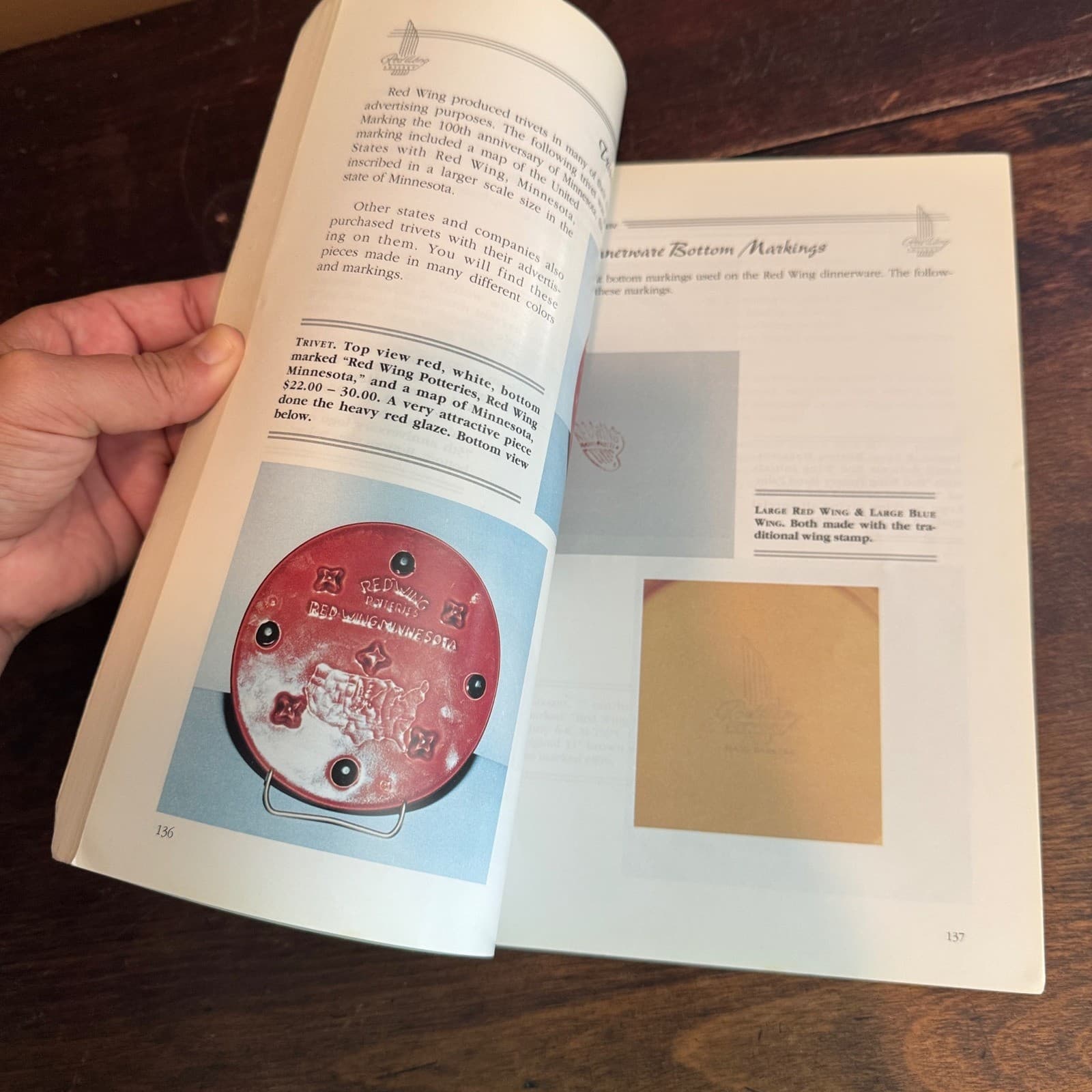 Red Wing Art Pottery Identification & Value Guide Book 1920s 1960s 6