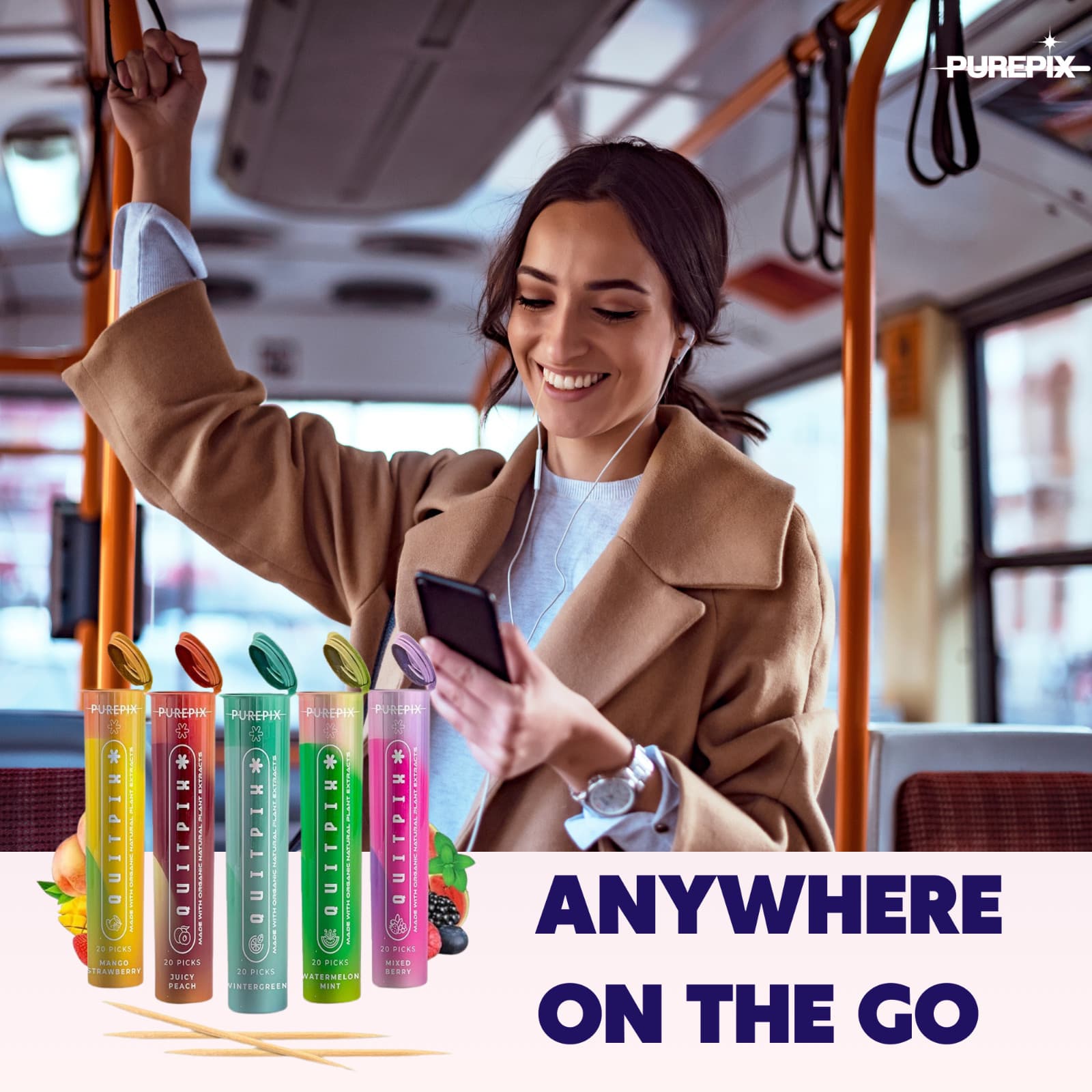 Quit Smoking Aid Premium Extra Thick Boosting Flavored Toothpicks with Lobelia 2