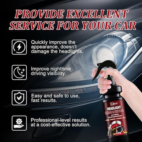Headlight Cleaner Spray Headlight Restoration Removes Haze, Oxidation &  4