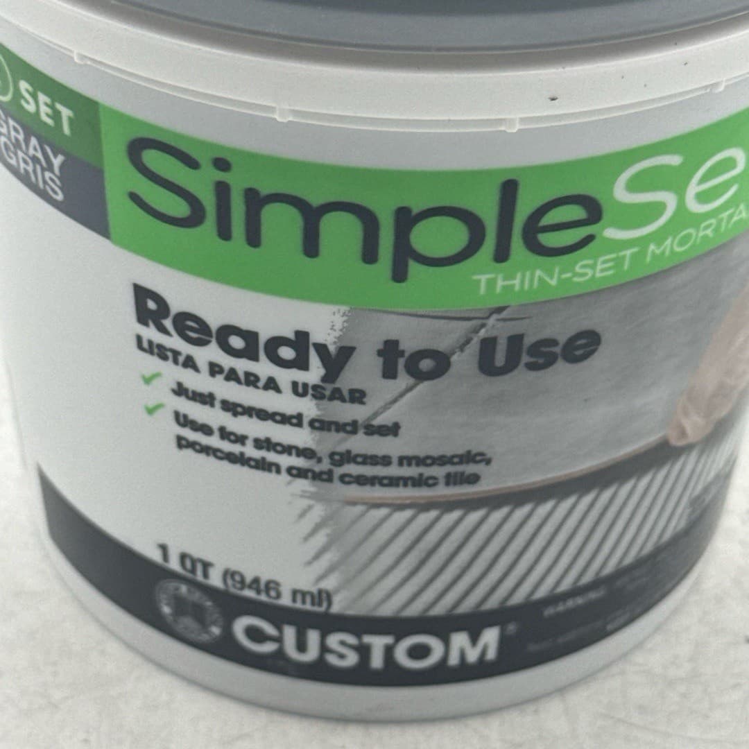 CUSTOM Building Products SimpleSet Pre-Mixed Thin-Set Mortar 1 QT Gray 3