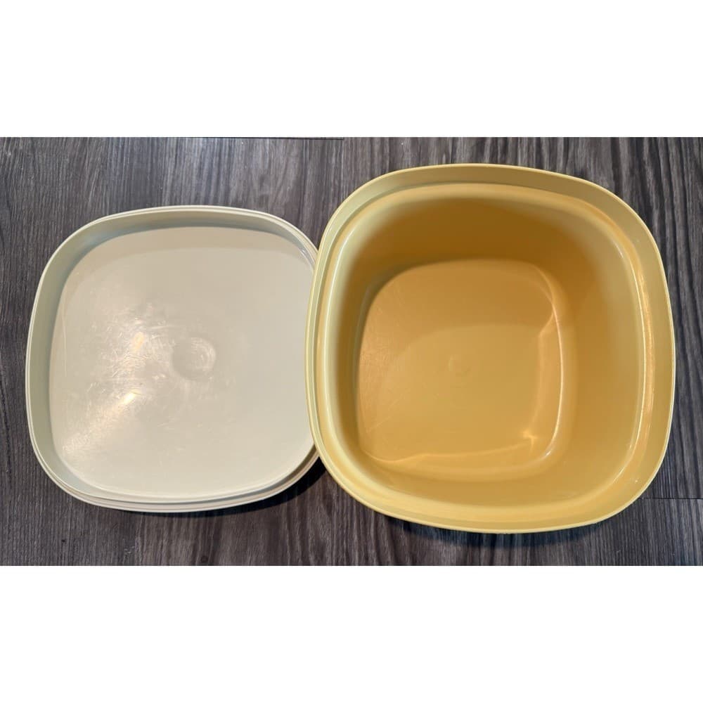 Vintage TUPPERWARE STEAMER SET, Harvest Gold, Parts 887-9, 888-9, 889-10 2
