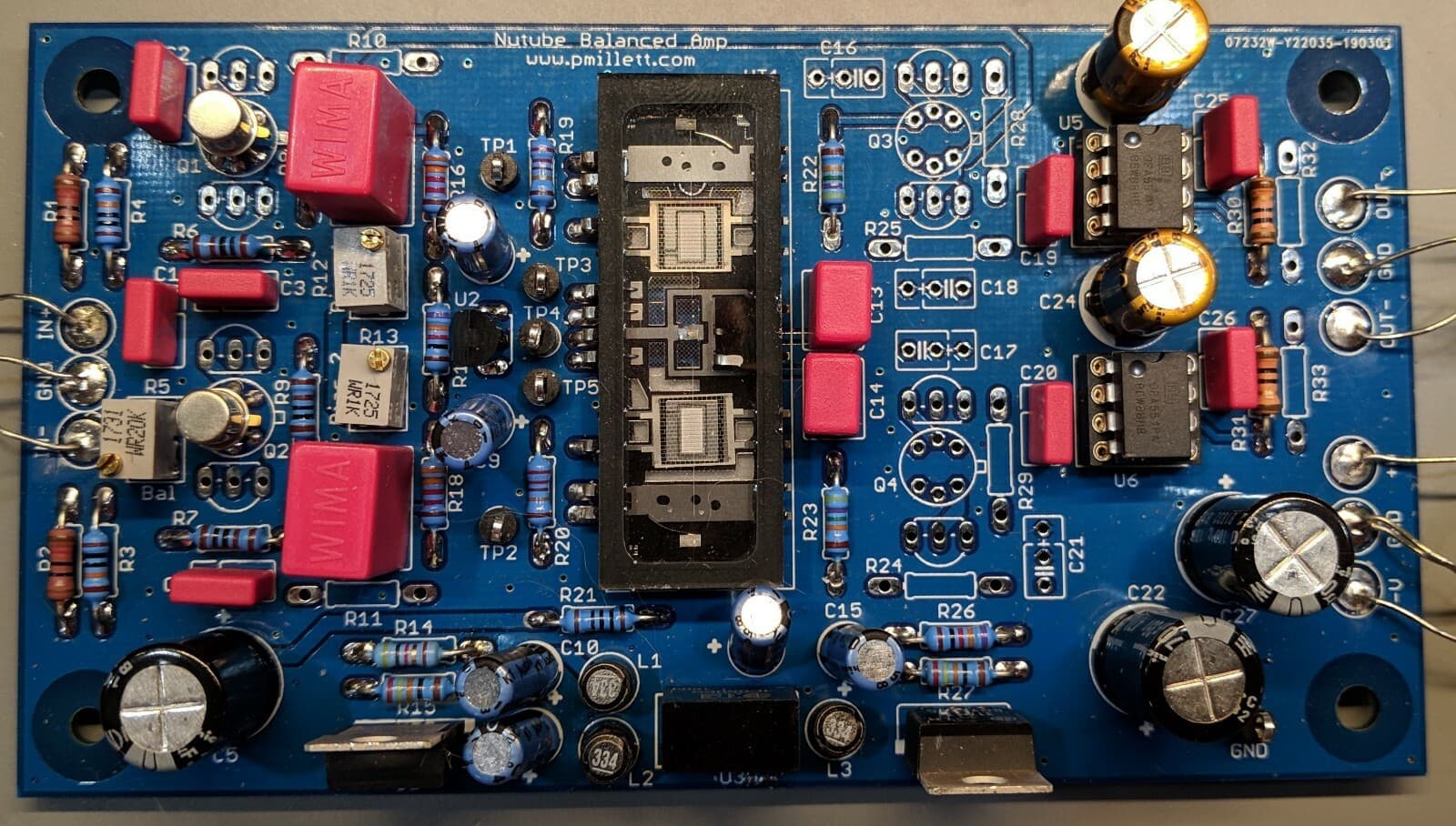 DIY PCB plus Tube - Balanced (differential) preamp/head amp using Korg Nutube  2