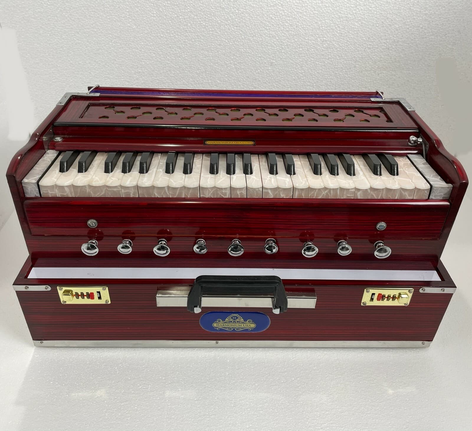 RED HARMONIUM *ITEM LOCATED IN USA. SHIPS WITHIN 24 HOURS.* *BRAND NEW* 3