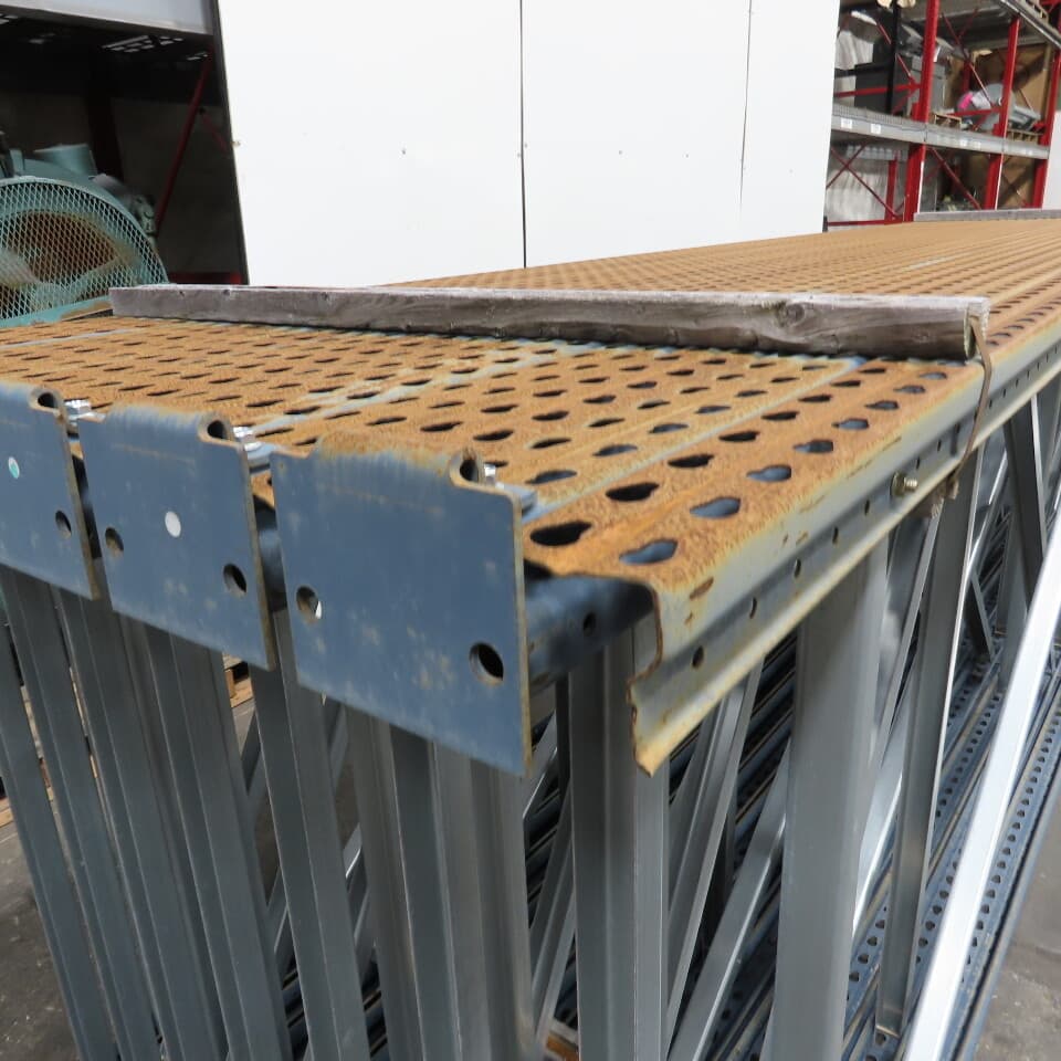 48" x 16' x 3"x3" Teardrop Pallet Racking Upright Leg 18,000lbs CAP Lot Of 15    3