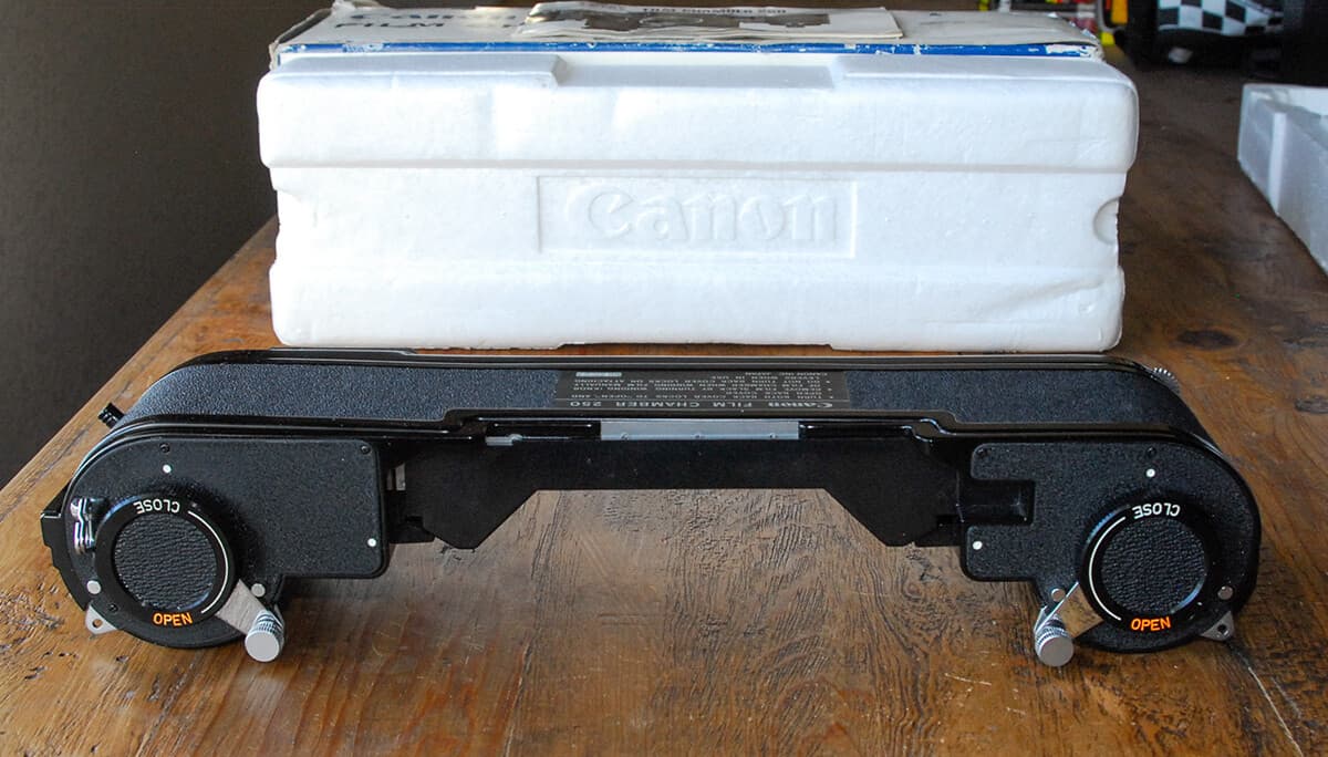 Canon 250 Exposure Back for F-1 Film Chamber in box with manual EXC++ RARE F1 4