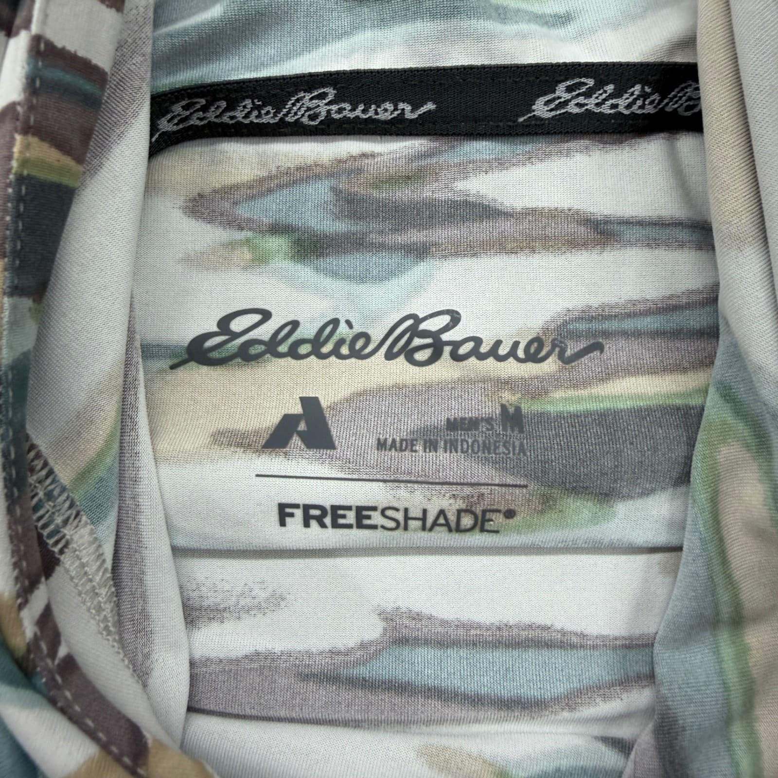 Eddie Bauer Freeshade Camo Hooded Long Sleeve Shirt Mens Medium Beige 3