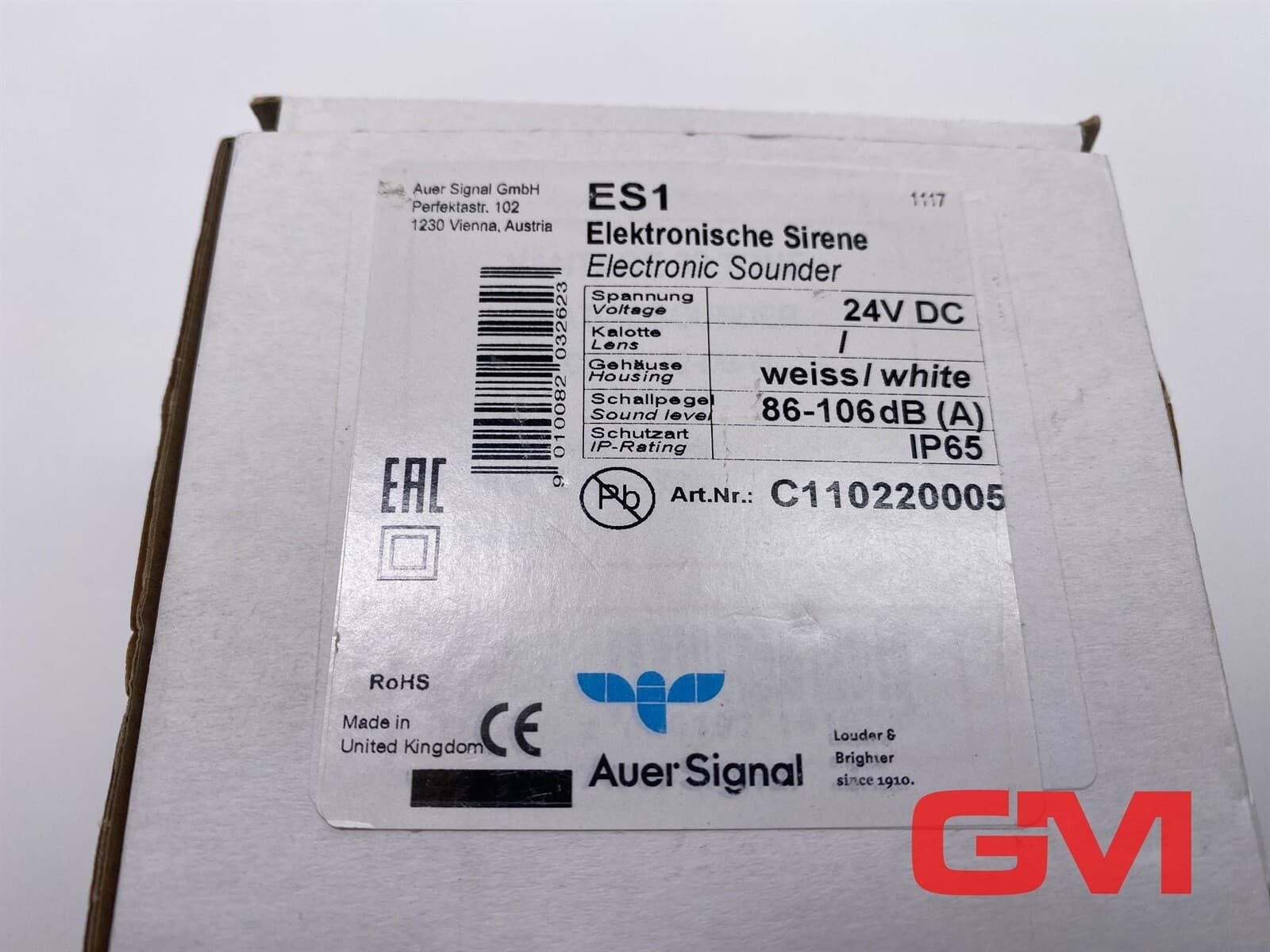 Auer Signal Electronic Siren ES1 Electronic Sounder C110220005 24VDC 2