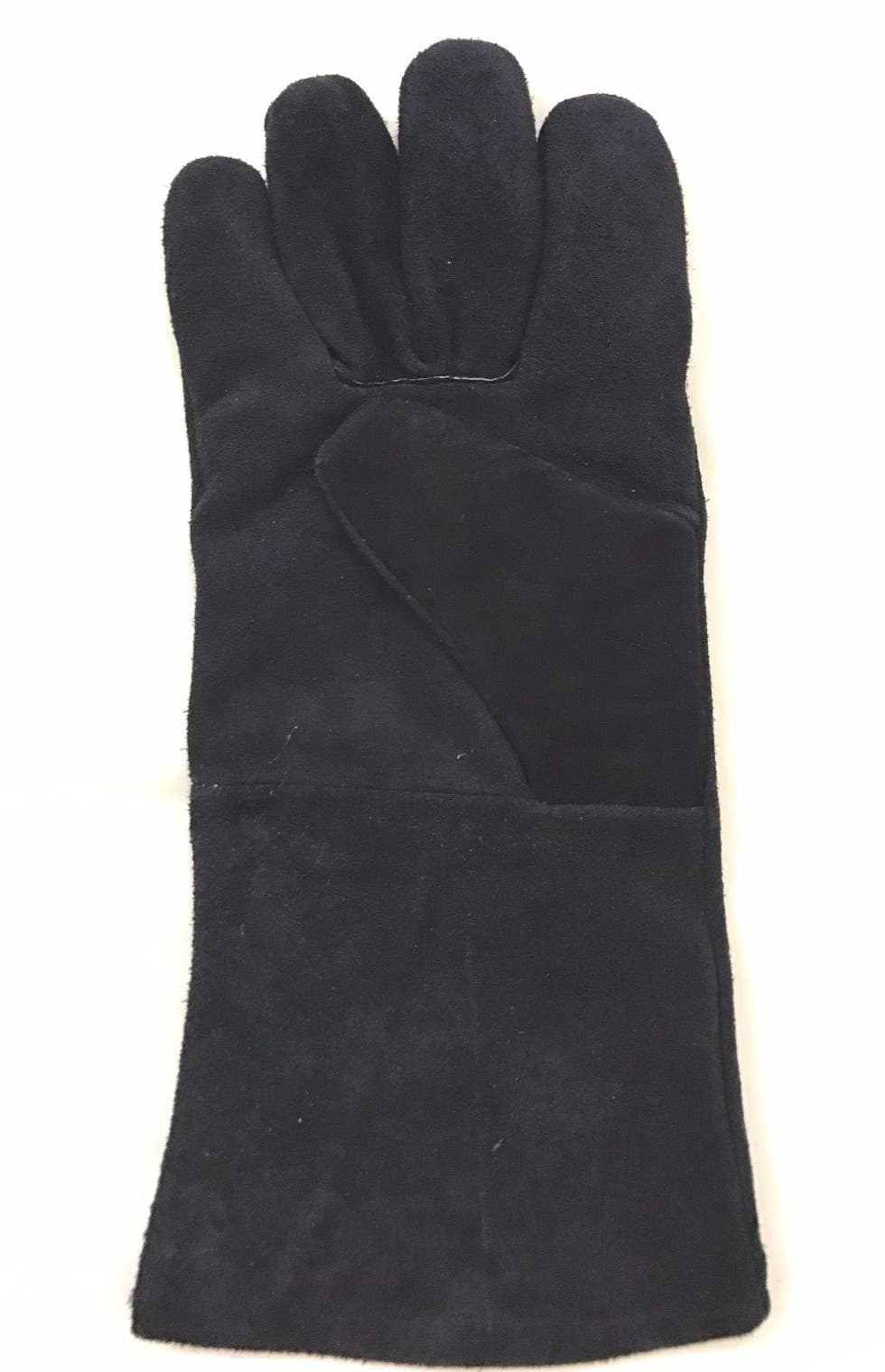 Leather gloves  BBQ Barbeque Oven Glove Grill Heat Fire Protection 1 Pair 2