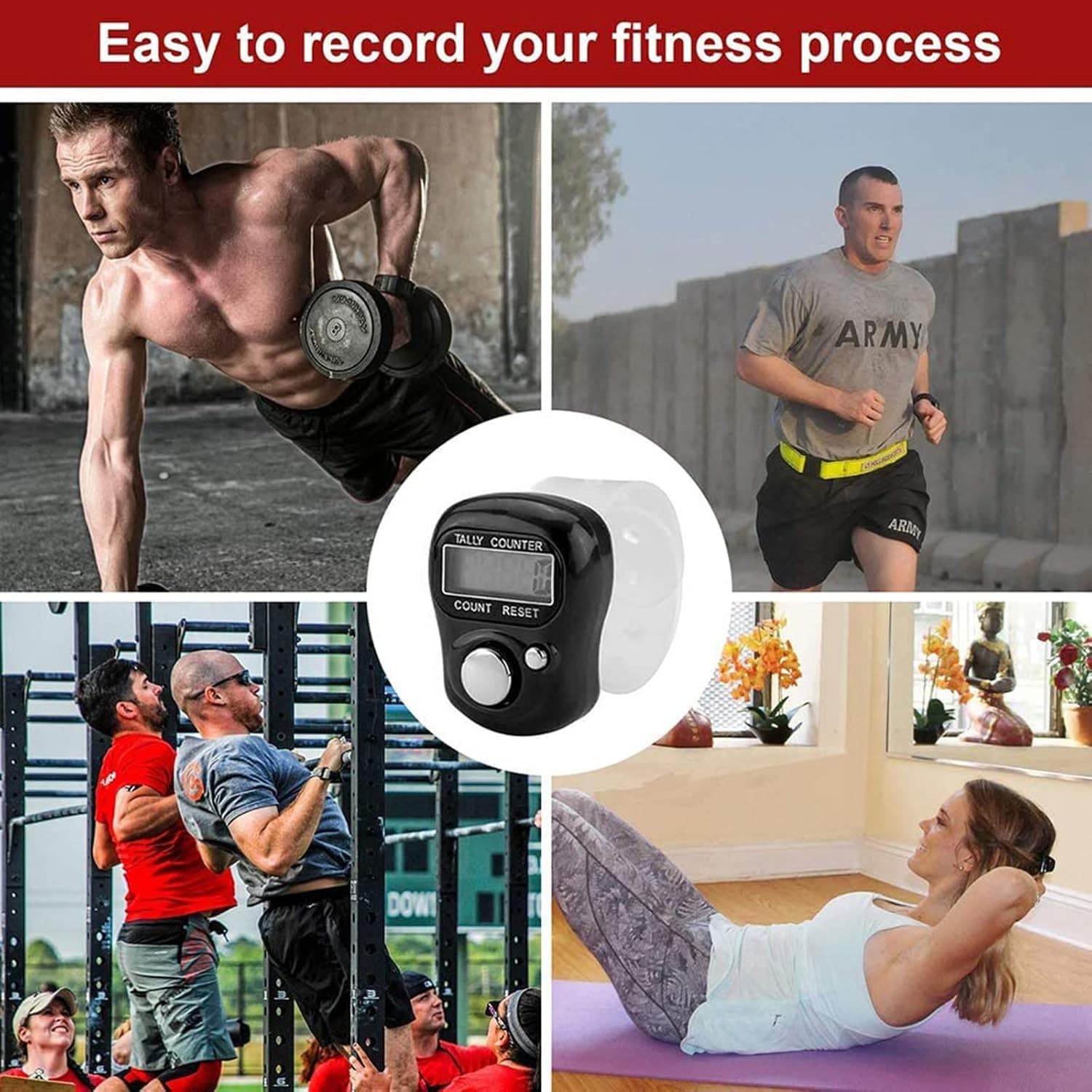 Electronic Finger Counter,5 Digit LCD Digital Display A-4pack  6