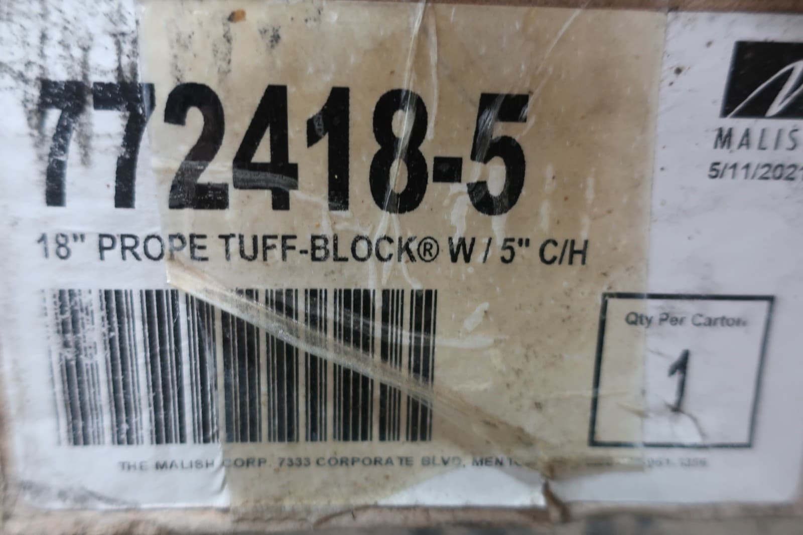 Malish 772418-5 18in Prope Tuff-block W/ 5in C/h 4