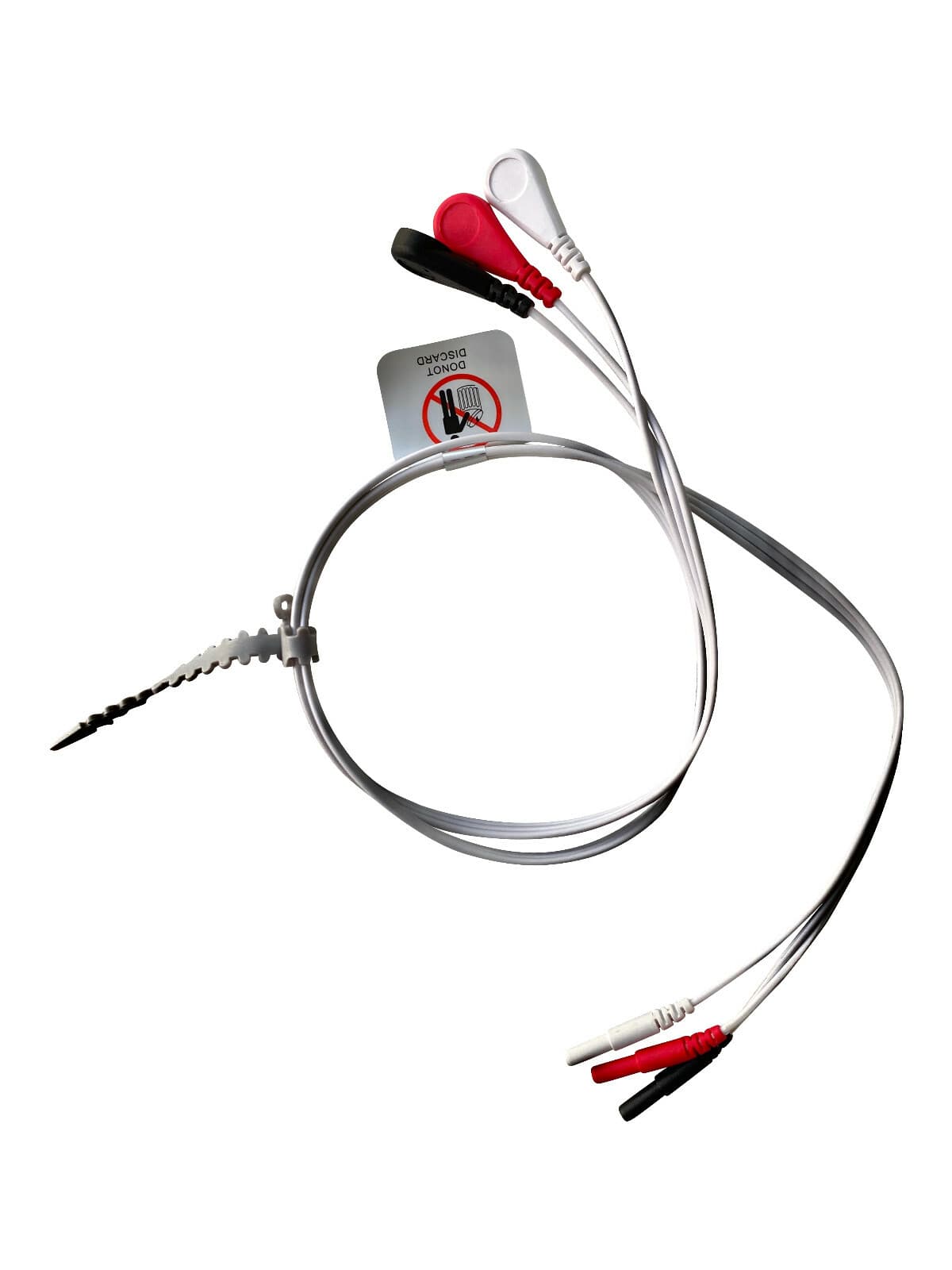 3 Lead ECG EKG Cable 6 Pin Medical Patient Monitor Compatible DIN Snap AHA 12ft