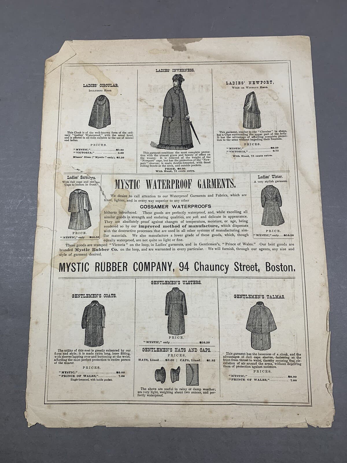 Antique Sheet Music - Advertising Women’s Mystic Rubber Clothing Garments 2