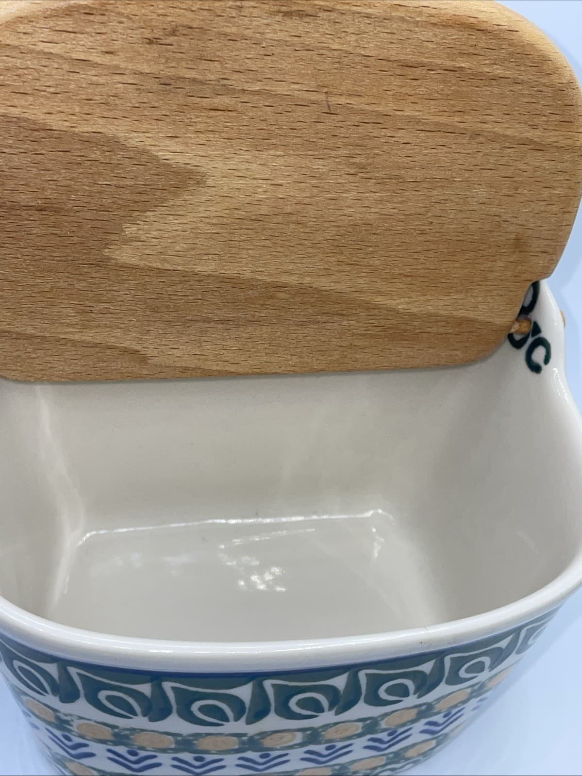 Hanging Salt Cellar Made In Poland By Ceramika Artystyczna Green Pottery 3