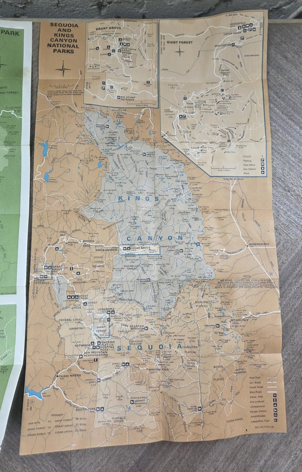 1970's Yosemite & Sequoia National Park California US Dep of Maps Brochure  3